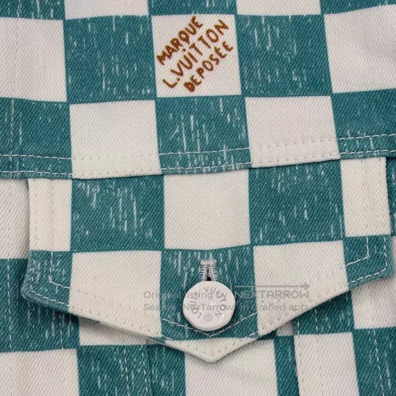 Louis Vuitton Louis Vuitton Checkerboard Tiffany Denim Jacket Size US L / EU 52-54 / 3 - 7 Thumbnail