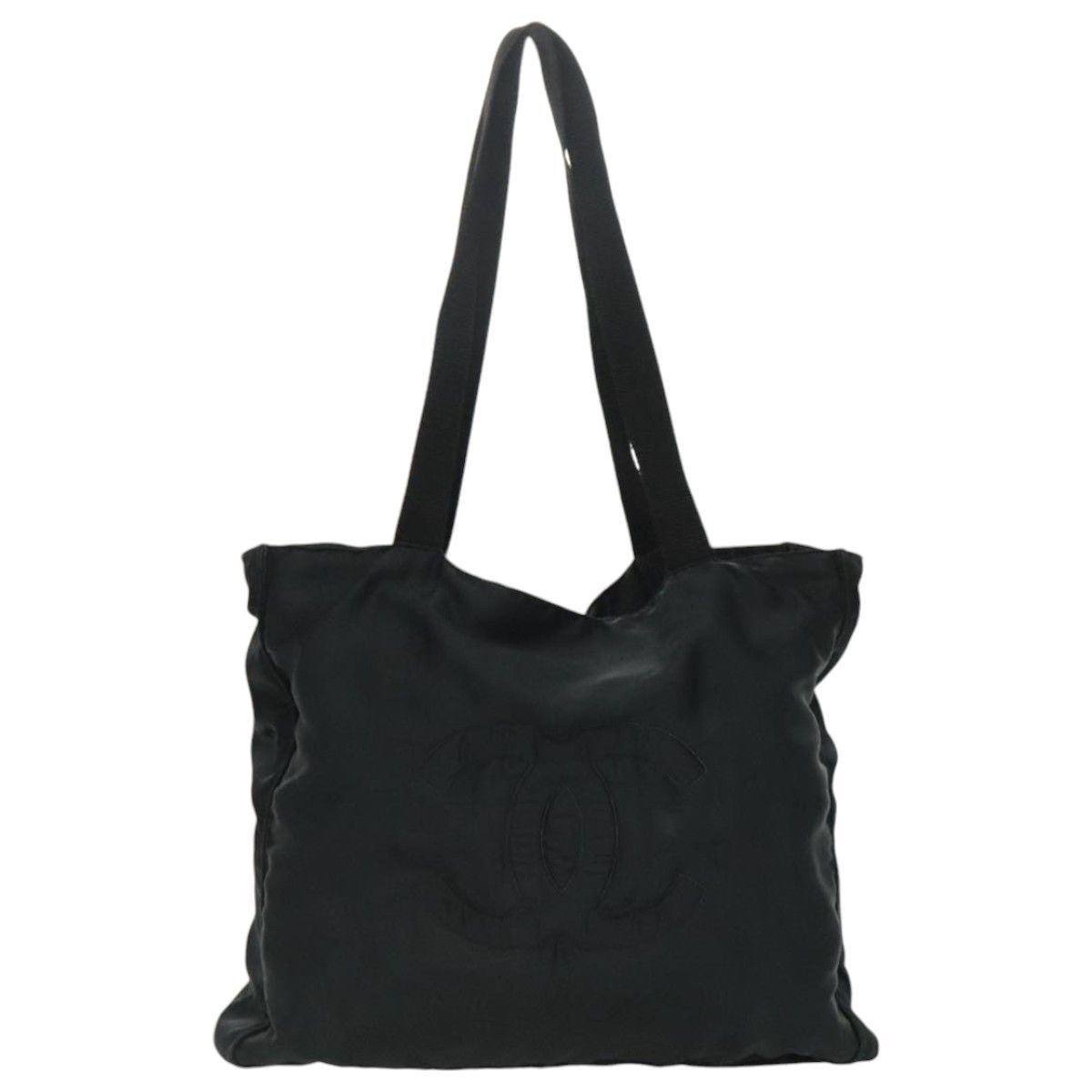 Chanel Cc Black Silk Tote Bag (Pre-Owned) Size ONE SIZE - 1 Thumbnail