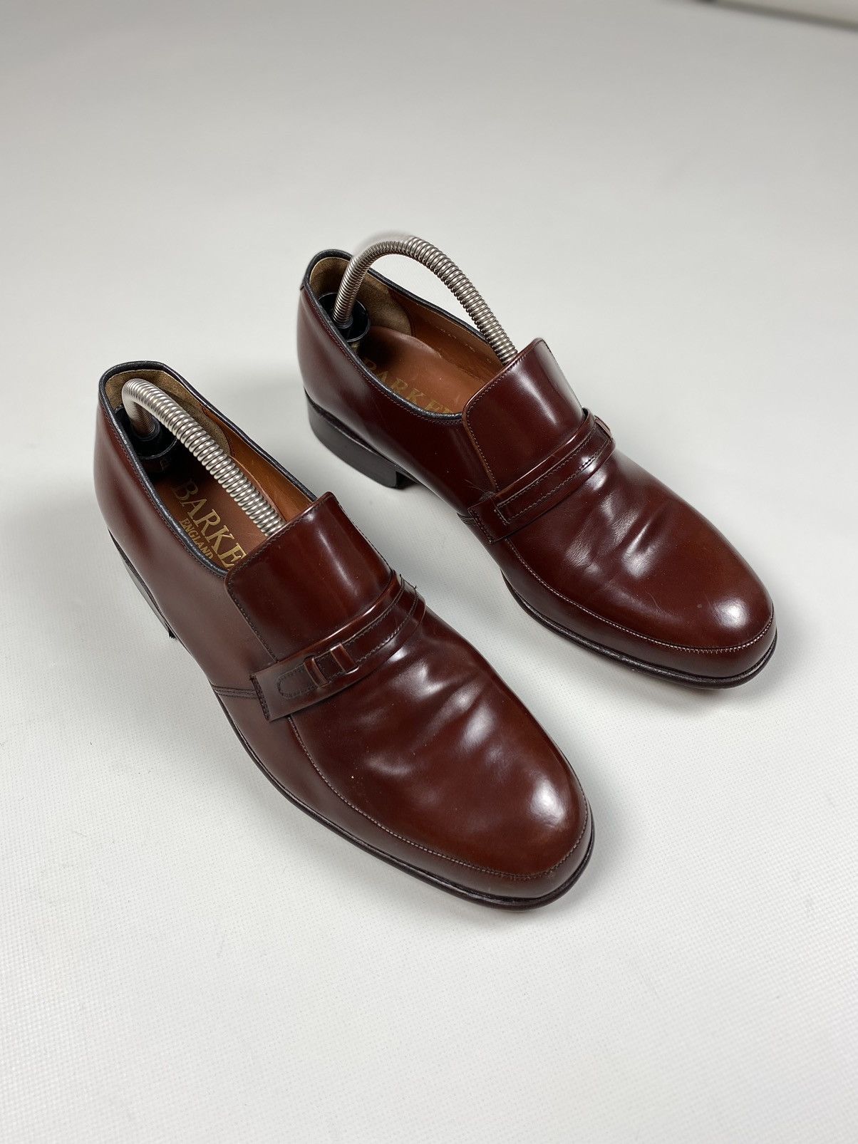 Barker MenS Leather Formal Loafer Shoes Size Us 8.5 in Red, Men's