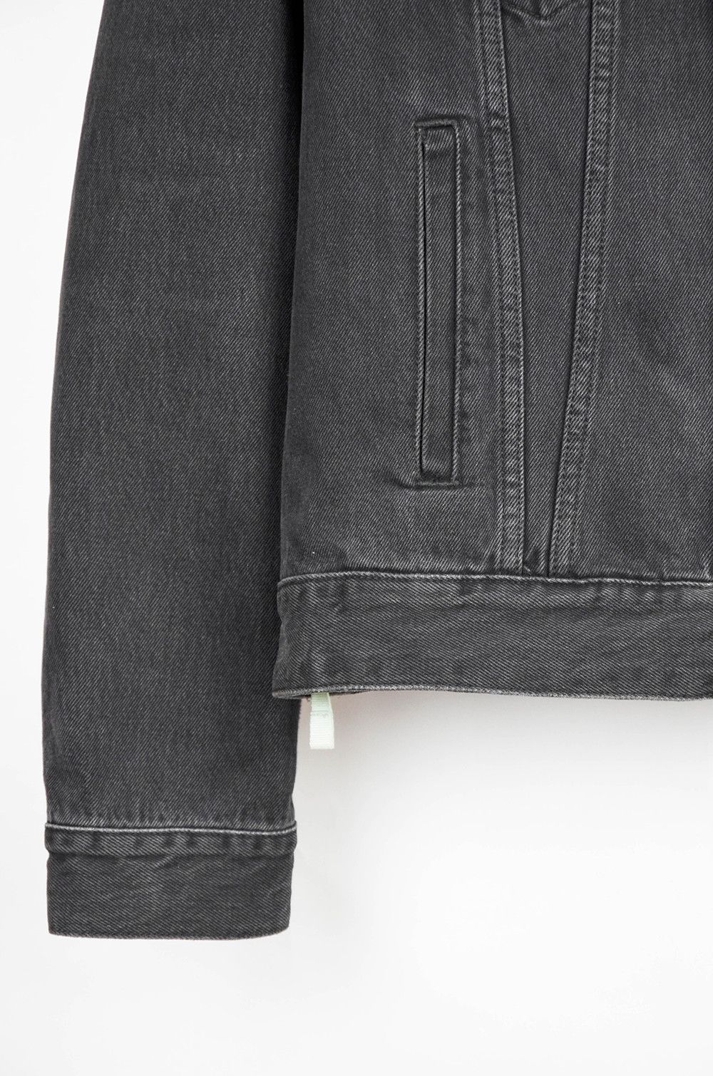 Off-White × Virgil Abloh Off-White Fire Line Do Not Cross Denim Jacket – L Size US L / EU 52-54 / 3 - 4 Thumbnail