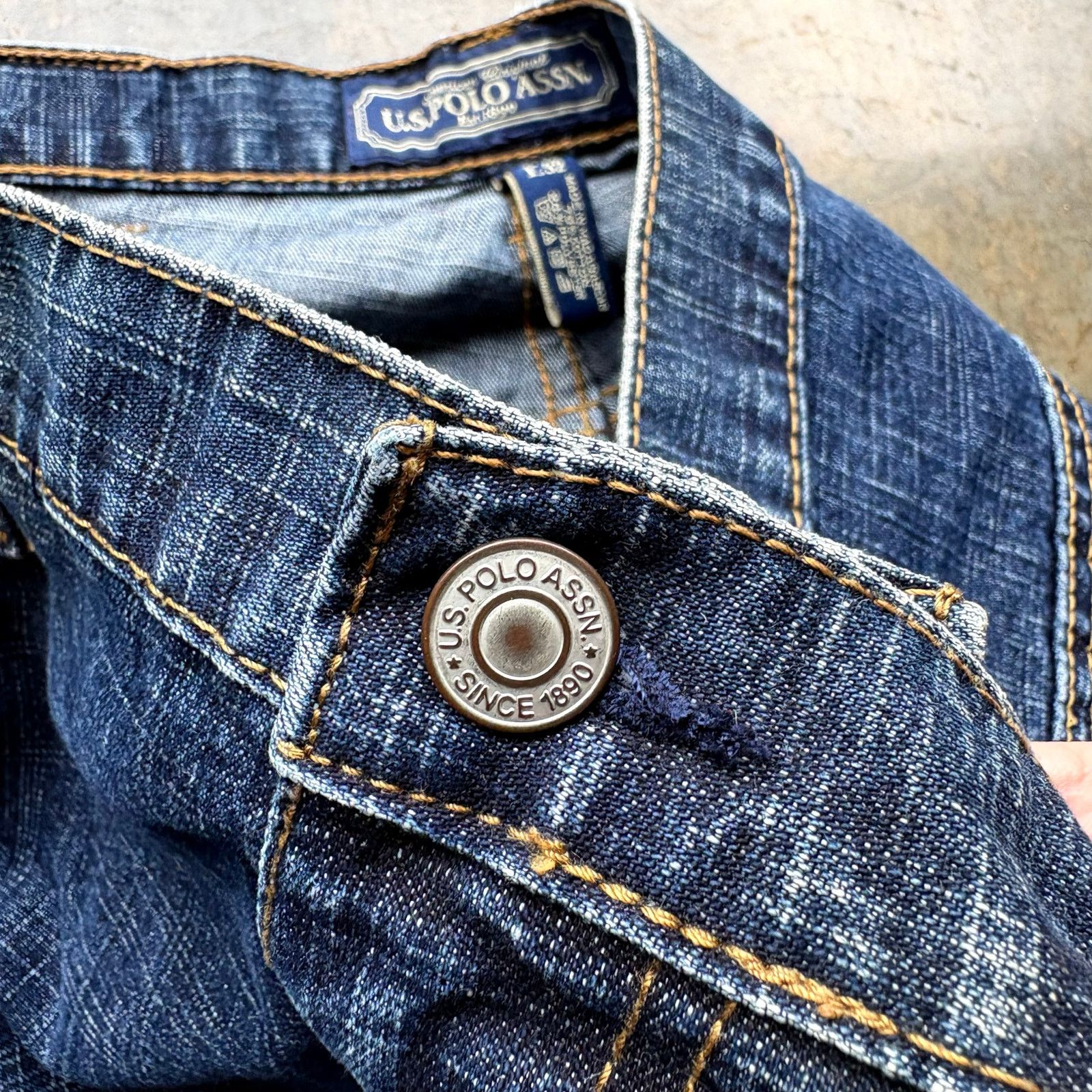 Polo Ralph Lauren Crazy Vintage Baggy Y2K Embroidered Polo Jeans Size US 38 / EU 54 - 6 Thumbnail