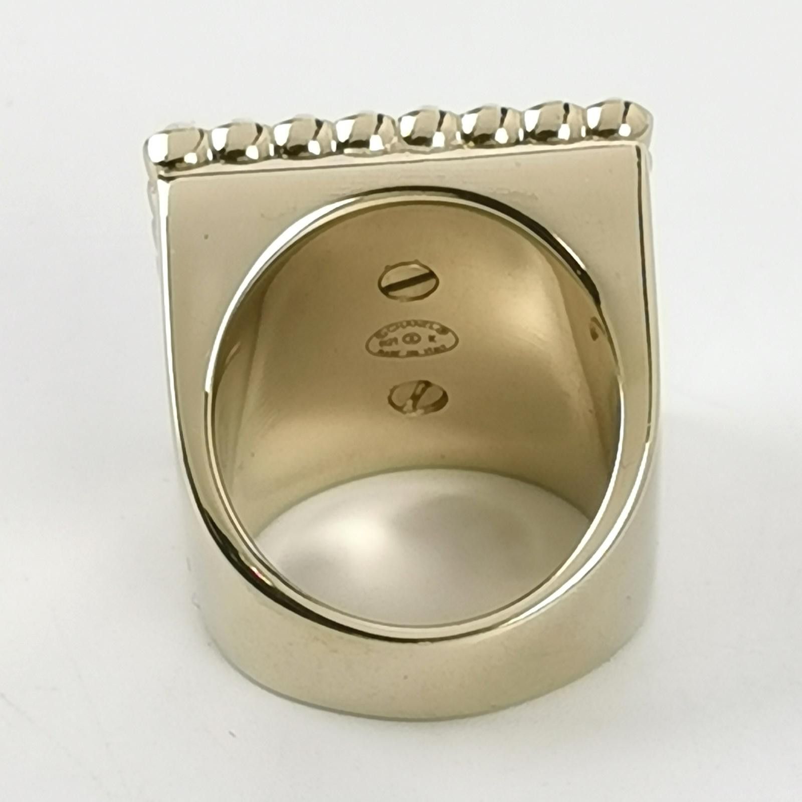 Chanel Chanel Crystal and Pearl Double C Logo Ring Size 14 -z2505 Size ONE SIZE - 5 Thumbnail