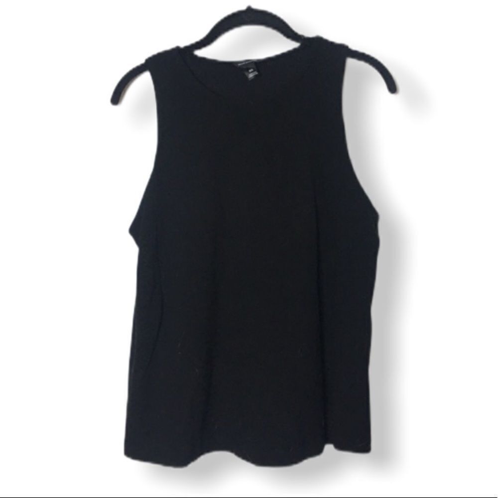 Club Monaco Club Monaco Black Sleeveless Knit Tank Top Minimalist Basic Size M / US 6-8 / IT 42-44 - 2 Thumbnail