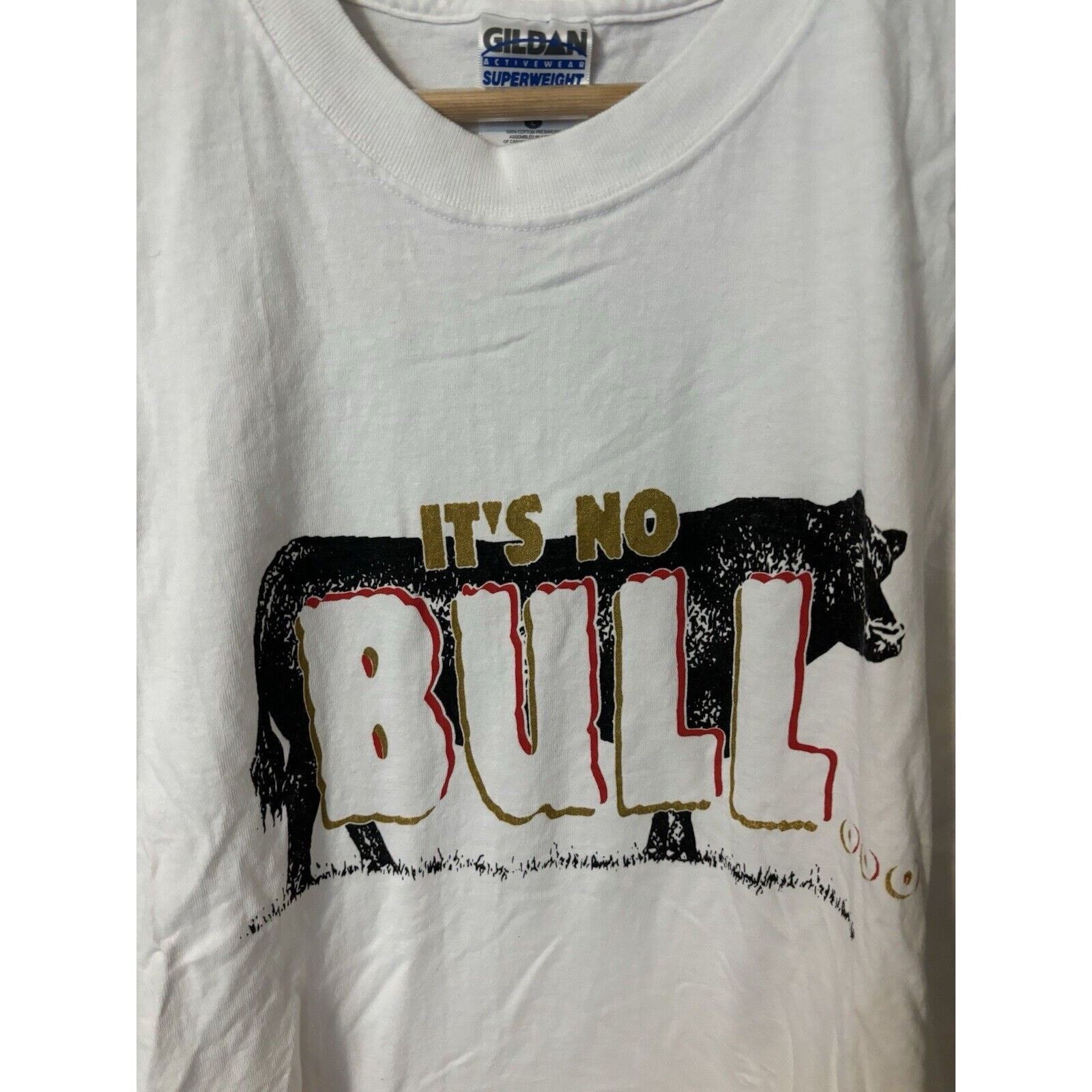 Other Vintage Its no Bull White Black Angus Beef T-shirt Size L Size US L / EU 52-54 / 3 - 7 Thumbnail