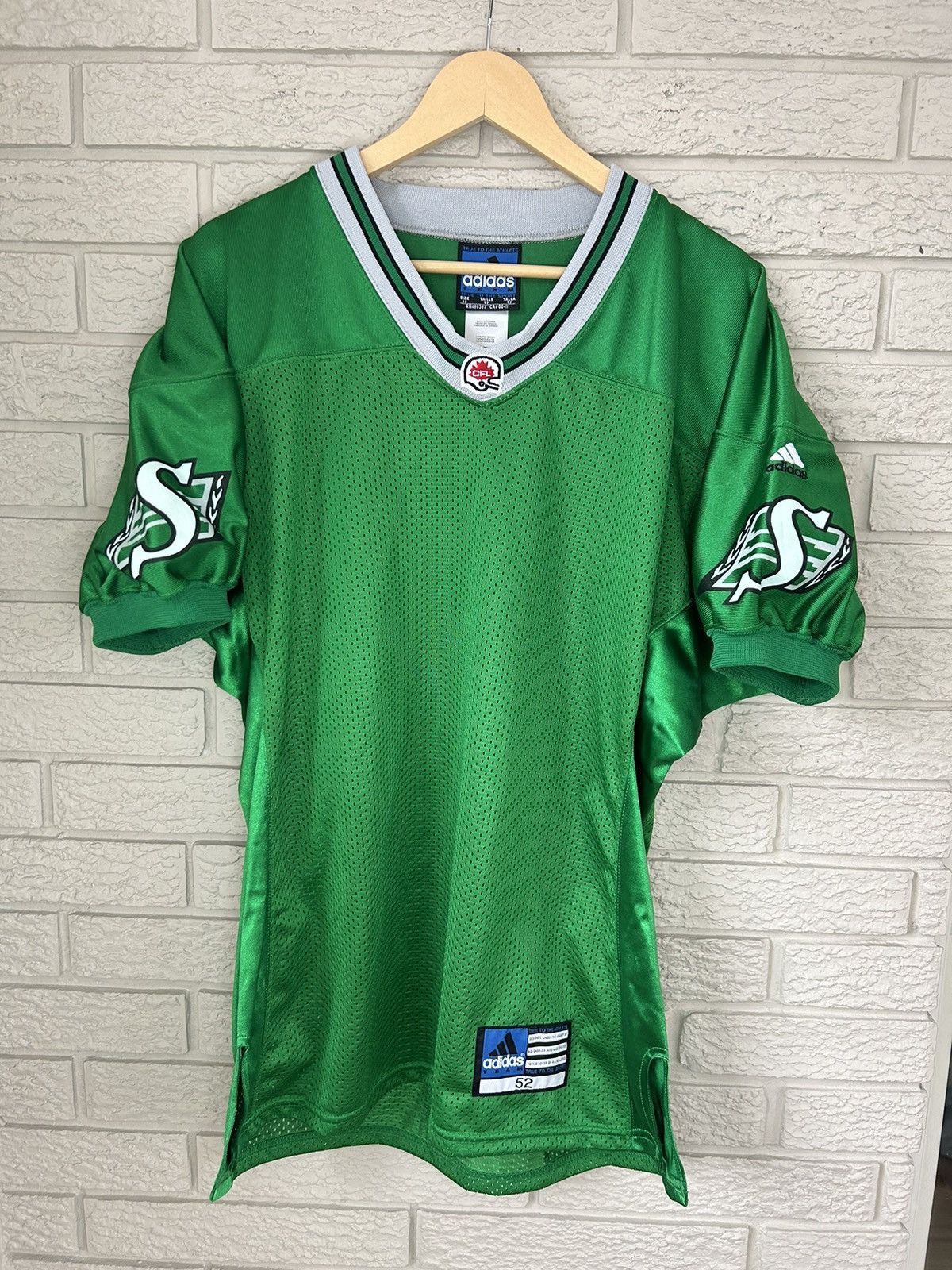 Adidas × NFL × Vintage Vintage 90s Adidas CFL Saskatchewan Roughriders Jersey Size US L / EU 52-54 / 3 - 1 Thumbnail