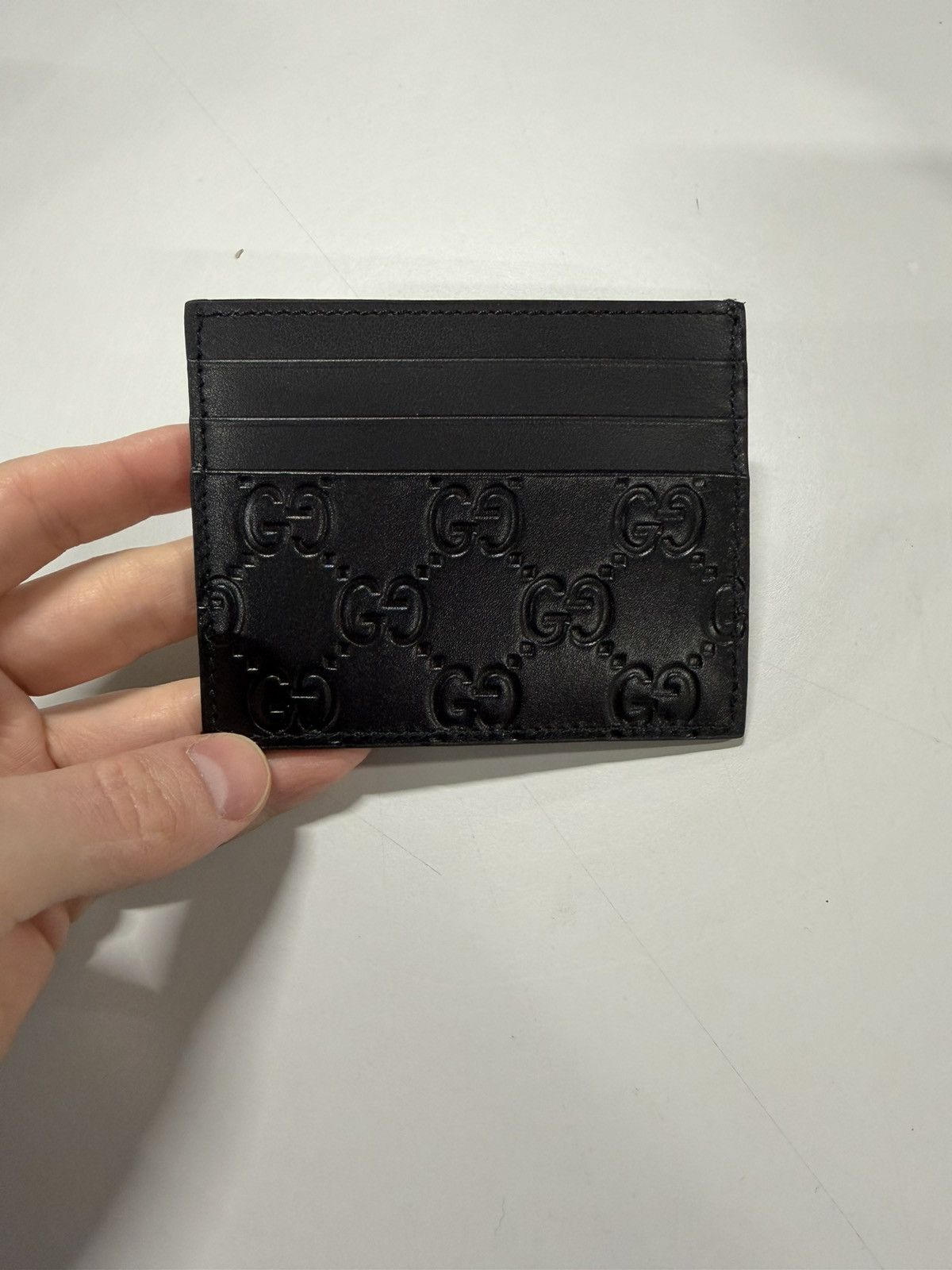 Gucci GG Emblem Card Holder NEW 375$