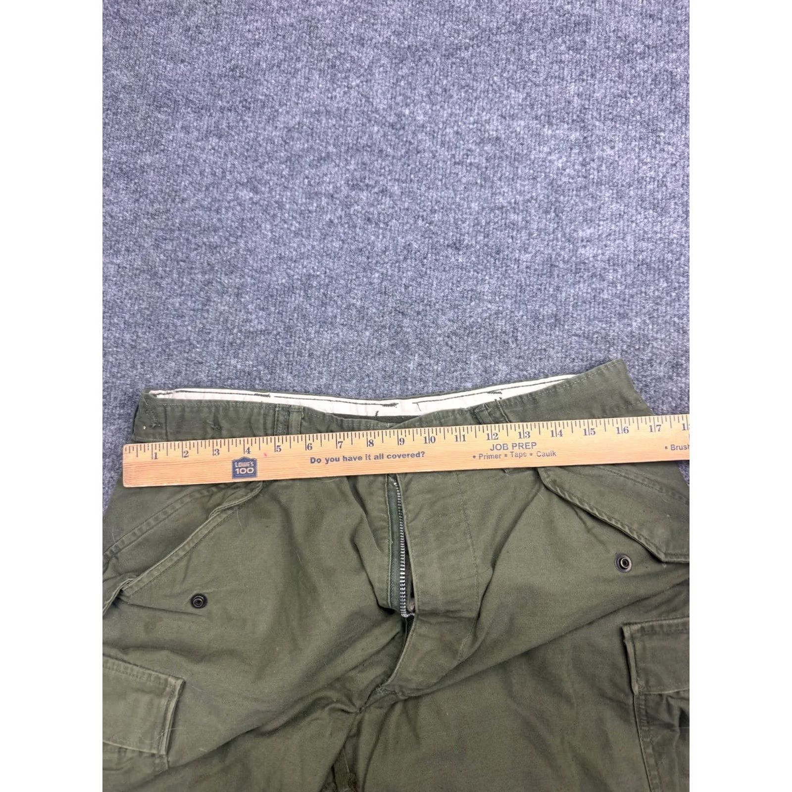 Vintage VINTAGE Winfield M-65 Army 70s Military Trousers Men 33x28 Green Canvas Cargo Pants Mens Green Cargo Ankle Cinch Inseam 28 Regular Waist 33 Size US 33 - 3 Thumbnail