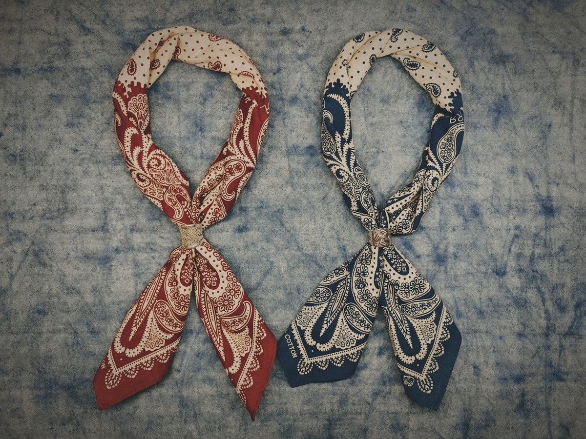 RRL Ralph Lauren RRL Indigo Turn of the Century Paisley Bandanna Scarf Size ONE SIZE - 10 Thumbnail