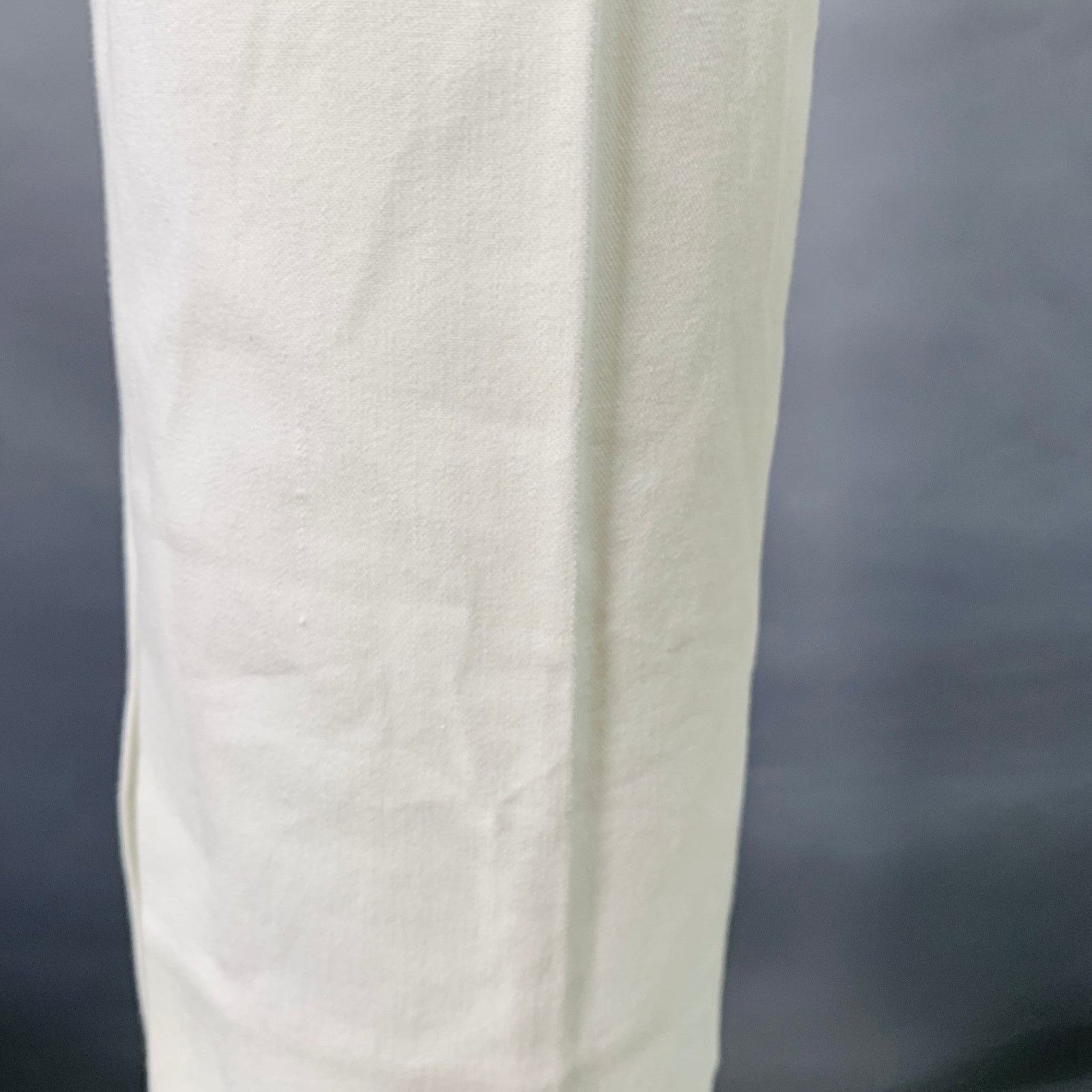 Other RIVAMONTI Size 4 White Cotton Blend Narrow Leg Dress Pants Size 27" / US 4 / IT 40 - 7 Thumbnail