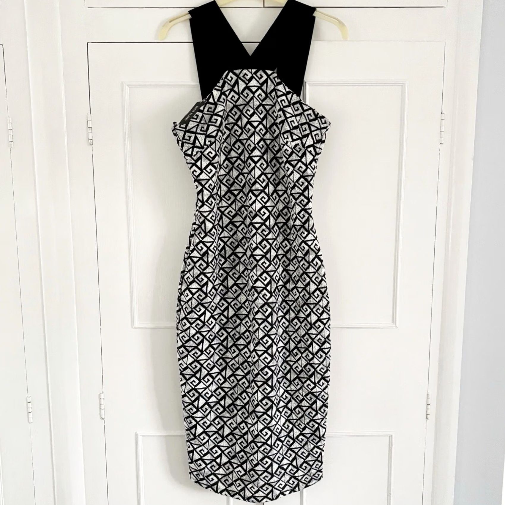 River Island River Island Glamathon Bodycon Dress UK 10 Black Print New with Tags Size L / US 10 / IT 46 - 2 Thumbnail