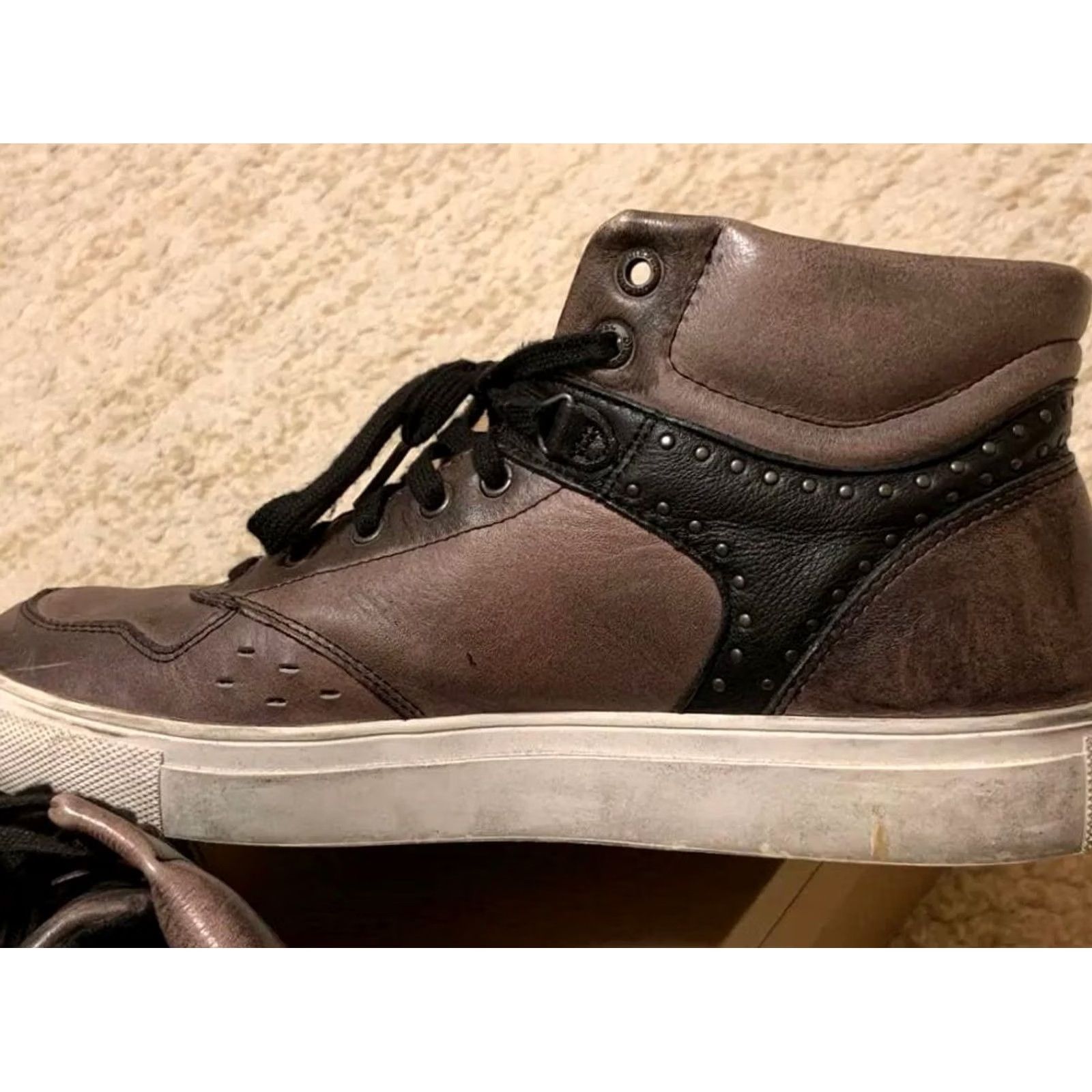Diesel VINTAGE Diesel Men 9.0US Leather High-Cut Sneakers Rare Luxury Casual Stylish Durable Size US 9 / EU 42 - 7 Thumbnail