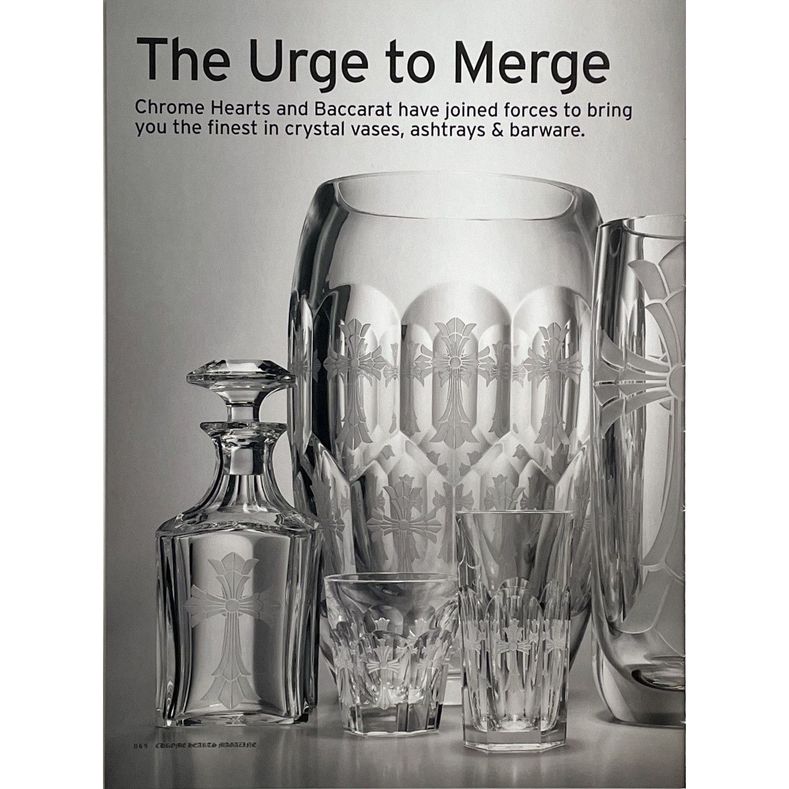 Chrome Hearts × Vintage Chrome Hearts Baccarat glass cup photo Poster framed 9x11 Size ONE SIZE - 2 Thumbnail