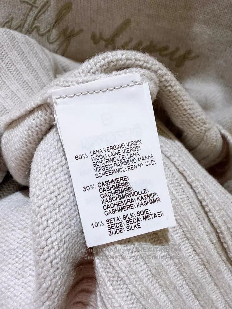 Brunello Cucinelli Brunello Cucinelli Logo Embroidered Cashmere Sweater and C Size XS / US 0-2 / IT 36-38 - 8 Thumbnail