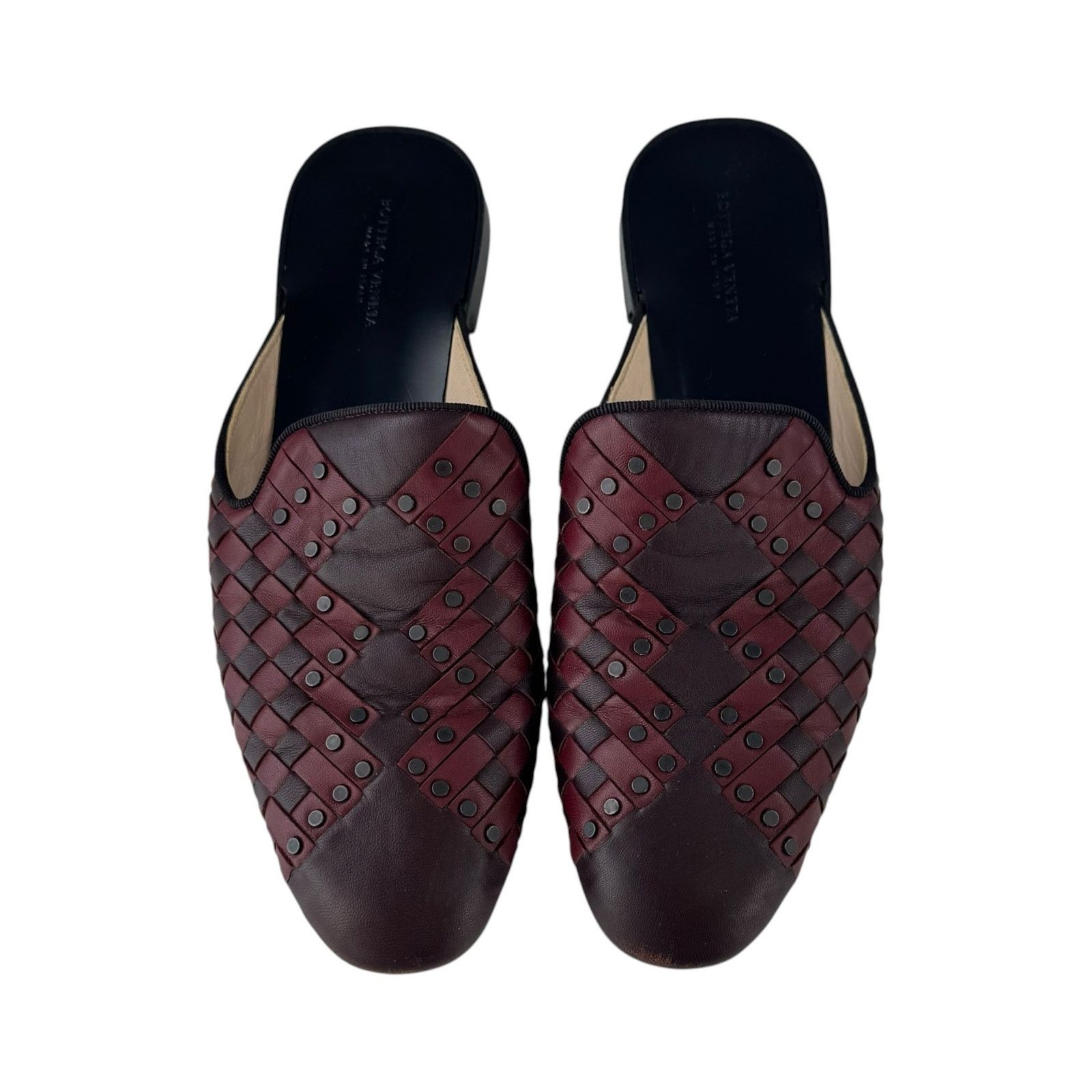 Bottega Veneta Bottega Veneta Studded Intrecciato Leather Mules Size US 8 / IT 38 - 6 Thumbnail