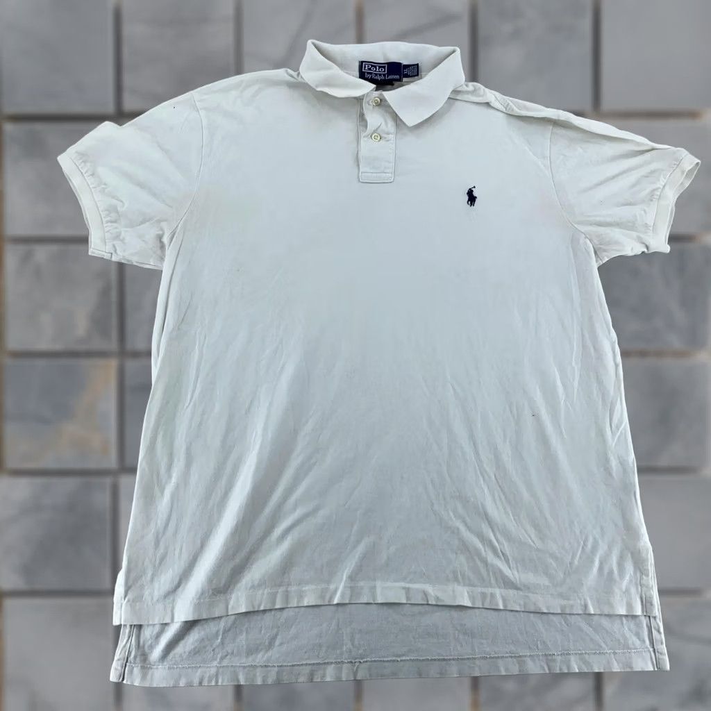 Polo Ralph Lauren Polo Ralph Lauren Polo Shirt Mens L/XL Custom Fit Classic Pony Embroidered White 100% Cotton Slim Short Sleeve Polo Shirt Mens Boys Womens Size US L / EU 52-54 / 3 - 1 Thumbnail