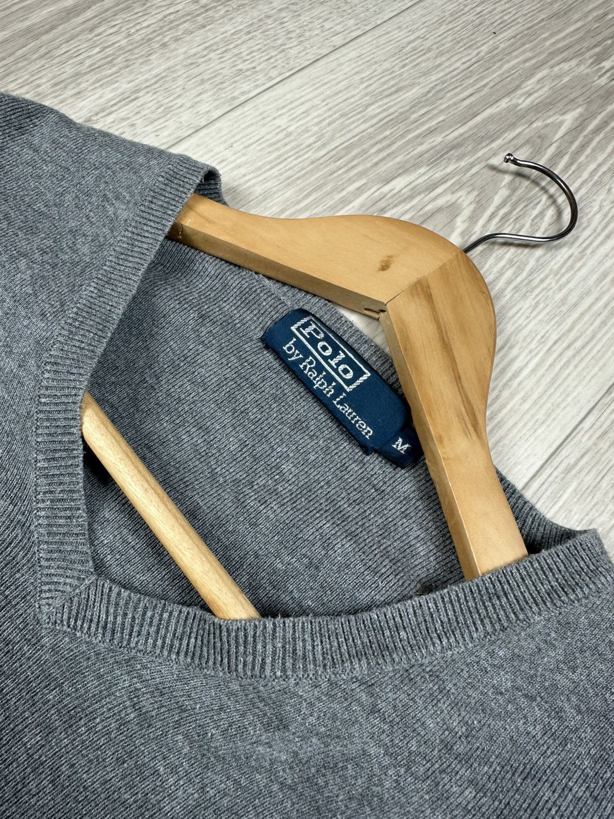 Polo Ralph Lauren Vintage POLO RALPH LAUREN Grey Sweater V-Neck Size L Size US M / EU 48-50 / 2 - 6 Thumbnail