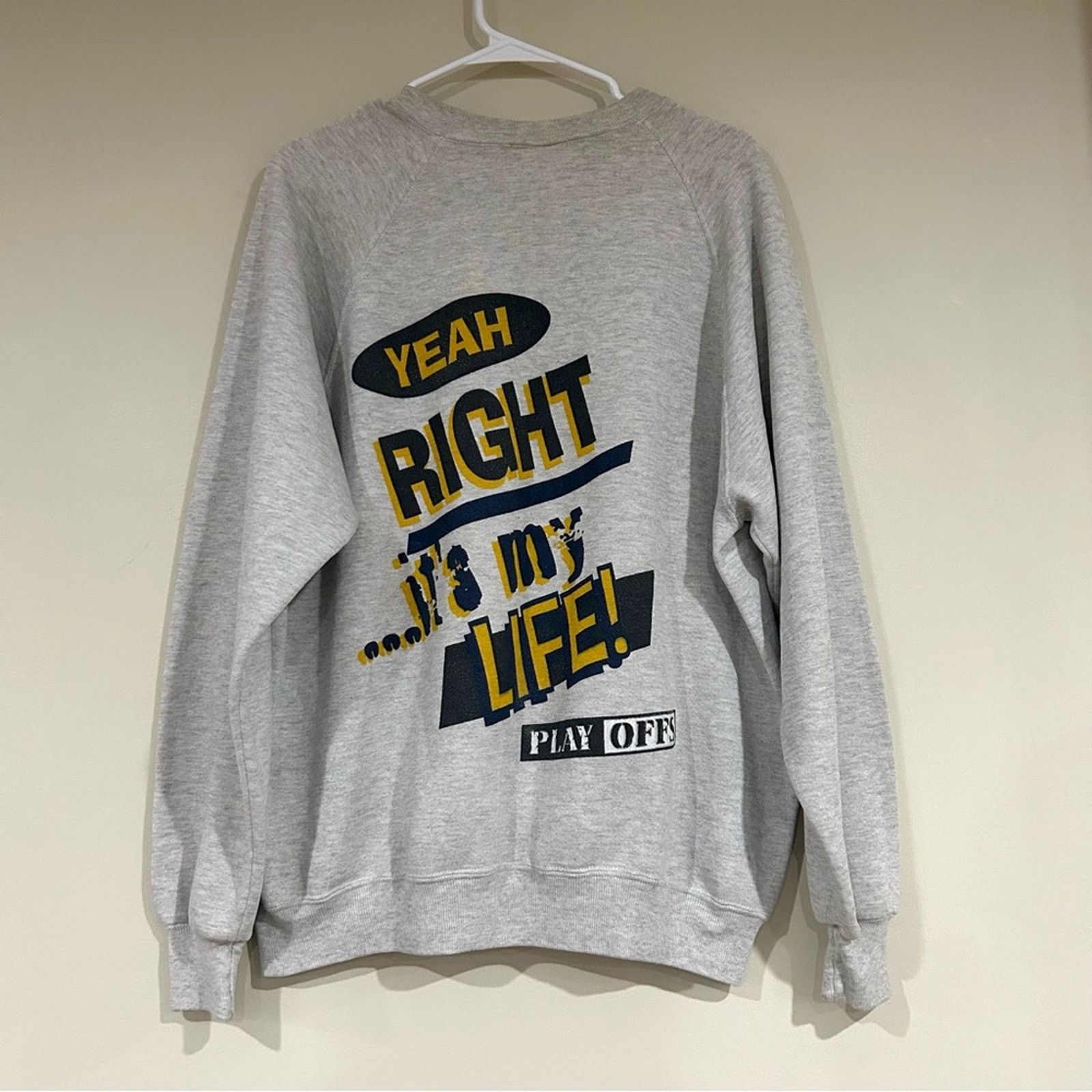 Jerzees Vintage Basketballl It’s Only A Game Yeah Right Sweatshirt Size US XL / EU 56 / 4 - 2 Thumbnail