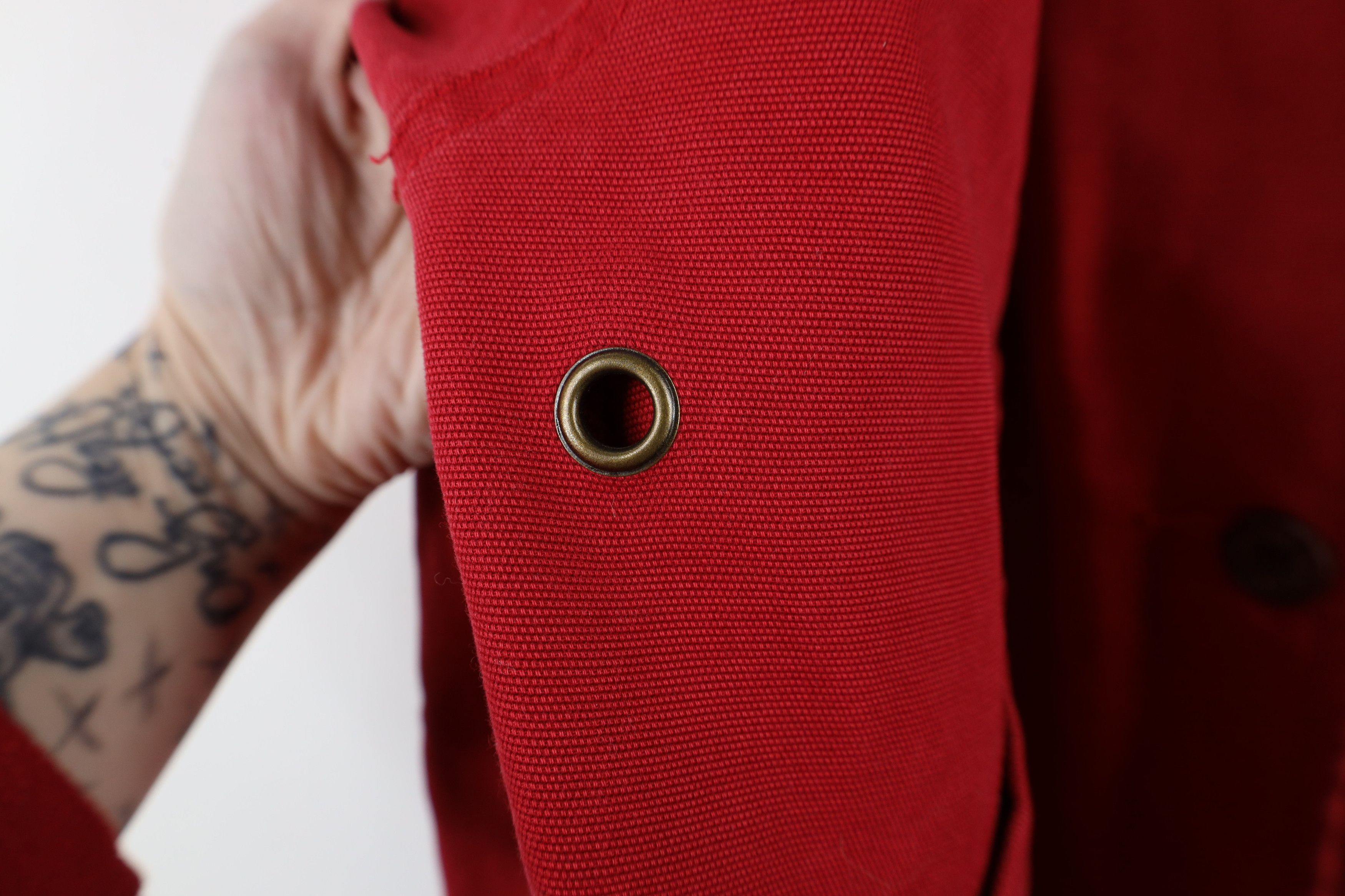 Eddie Bauer × Vintage Vintage 90s Eddie Bauer Canvas Chore Barn Jacket Red Cotton Size US L / EU 52-54 / 3 - 6 Thumbnail