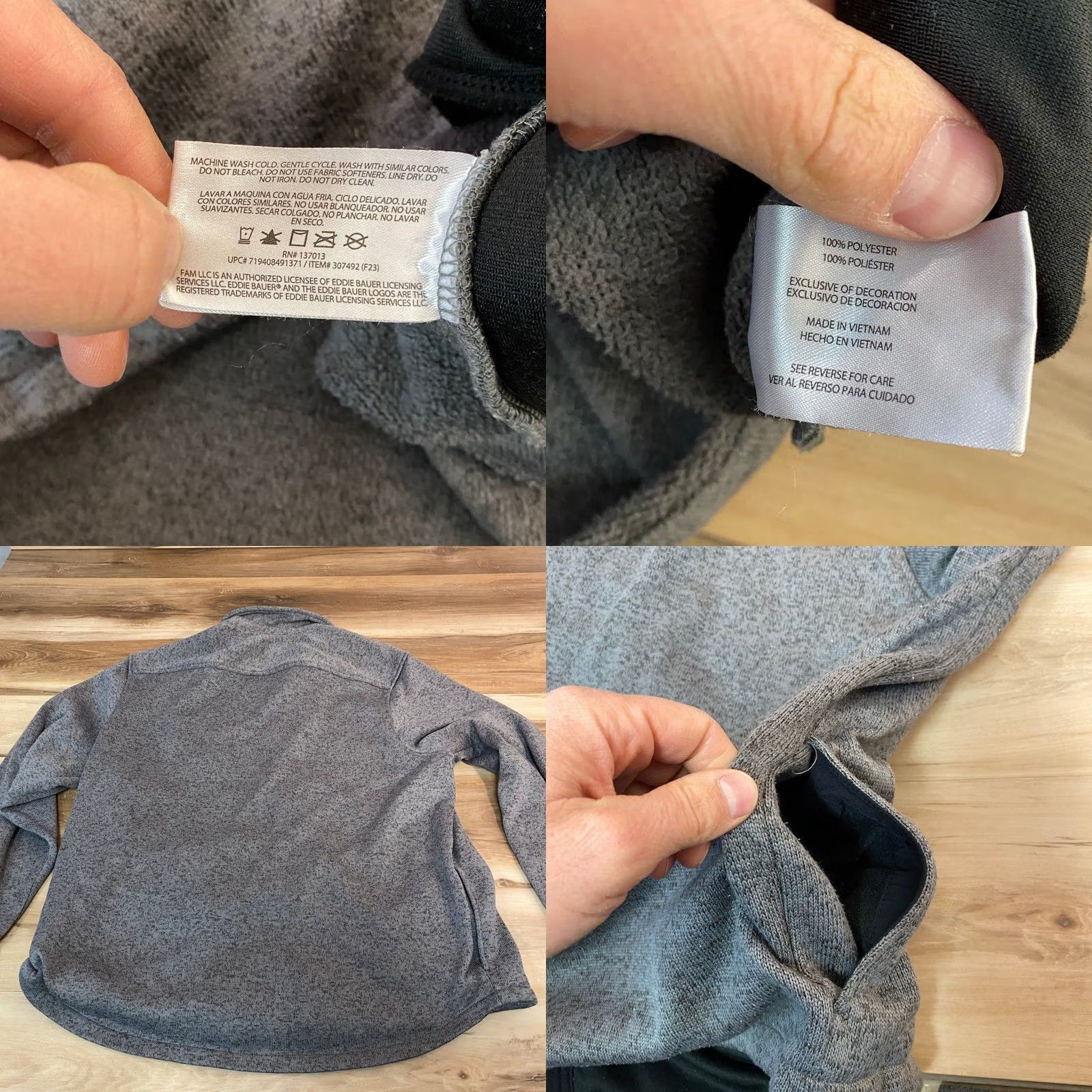 Eddie Bauer Eddie Bauer Mens 2XL Gray Marl Sweater Fleece Snap Front Shirt Jacket Shacket Size US XXL / EU 58 / 5 - 8 Thumbnail