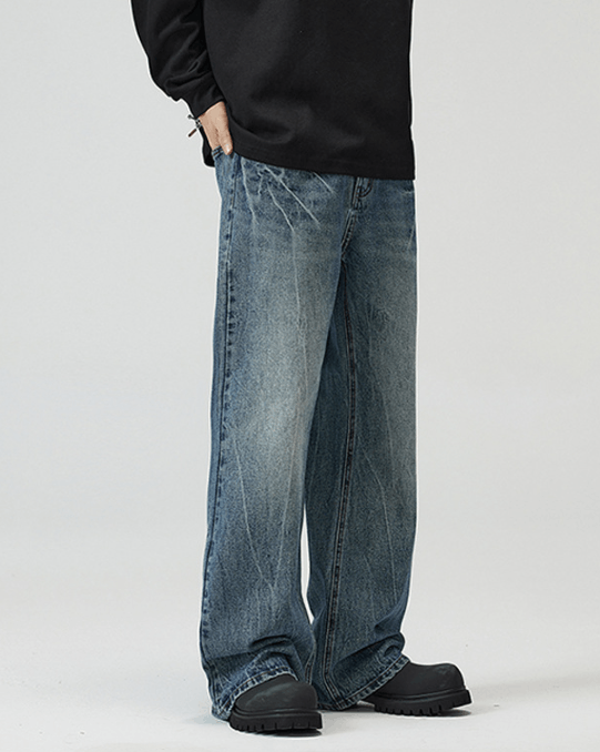 Japanese Brand American high street lightning crack cleanfit flared jeans Size US 32 / EU 48 - 3 Thumbnail