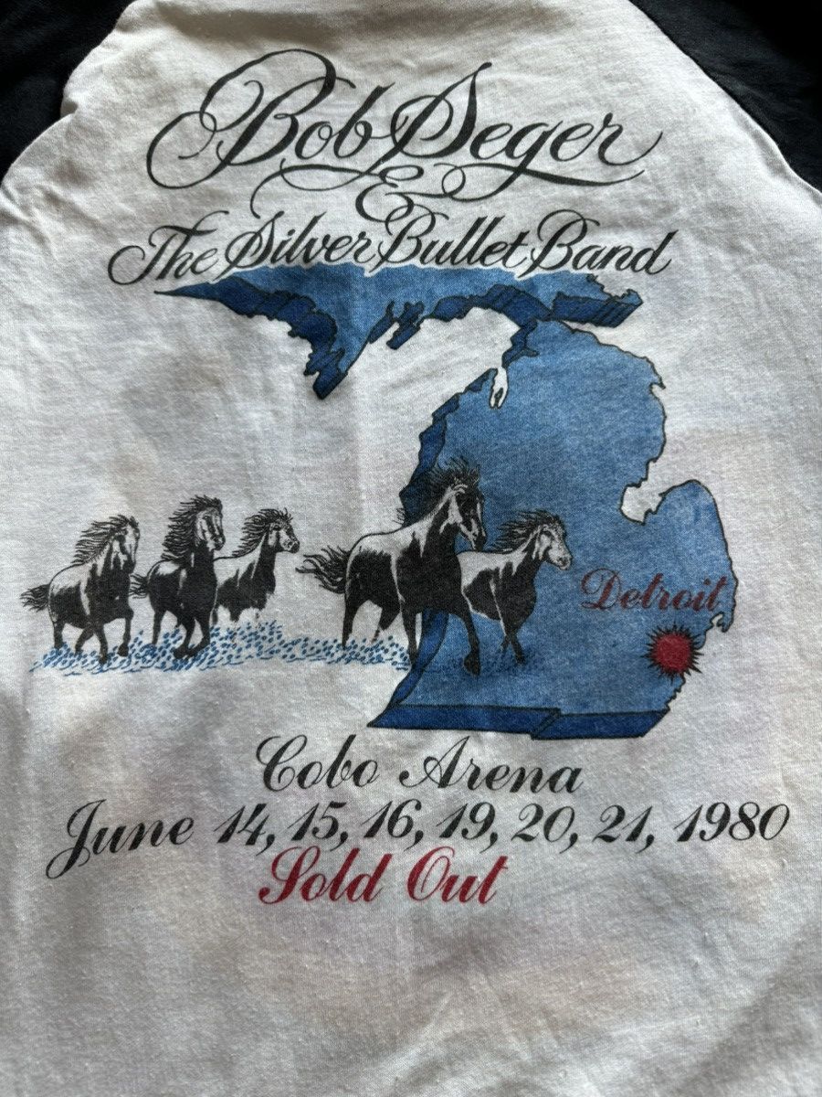 Band Tees Bob Seger and The Silver Bullet Band 1980 Tour Raglan Tee Size US L / EU 52-54 / 3 - 6 Thumbnail