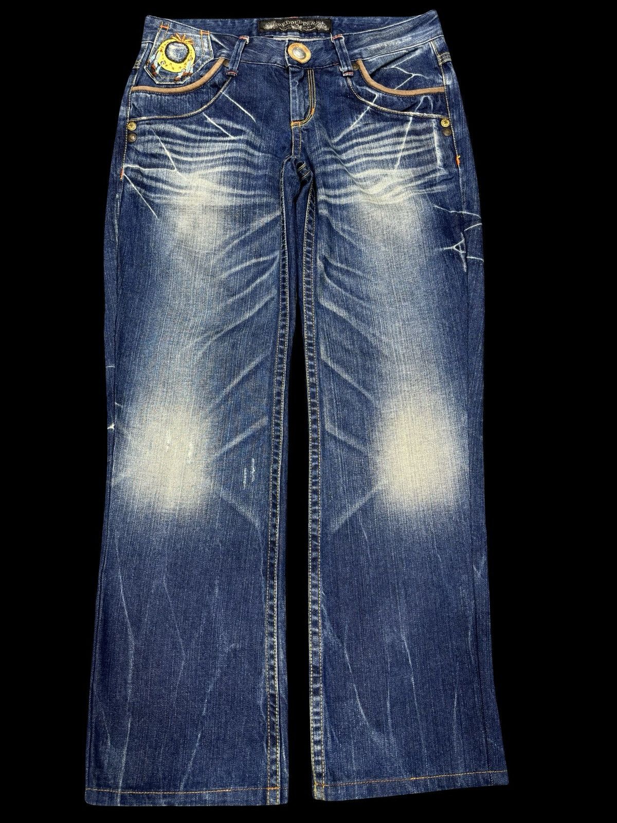 Japanese Brand 💥Sick Design💥Rare The Red Pepper Indian Low Rise Denim F638 Size US 32 / EU 48 - 2 Thumbnail