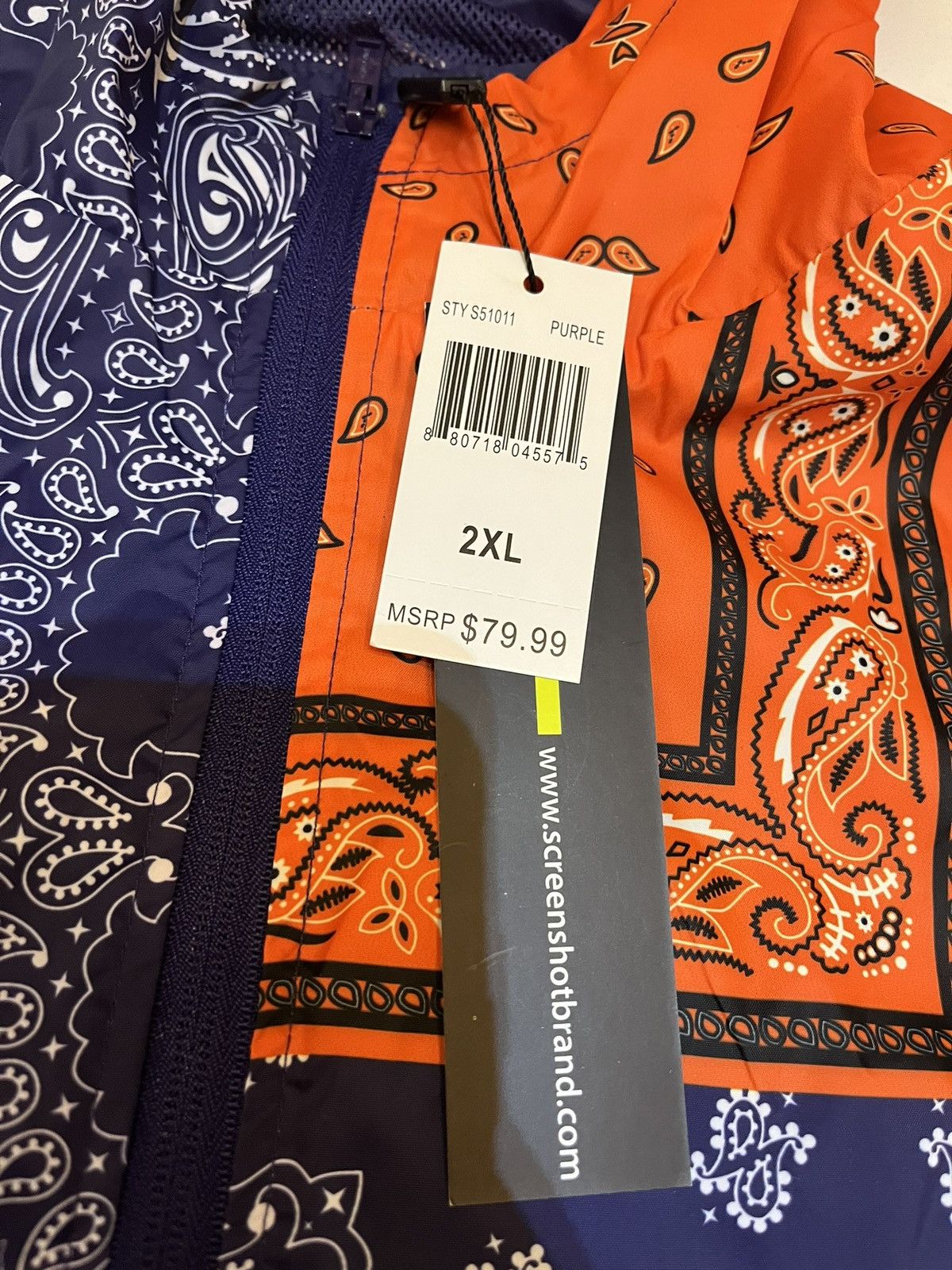 Other Brand New Screenshot Multi Paisley Pullover Anorak Sz. 2XL Size US XXL / EU 58 / 5 - 5 Thumbnail
