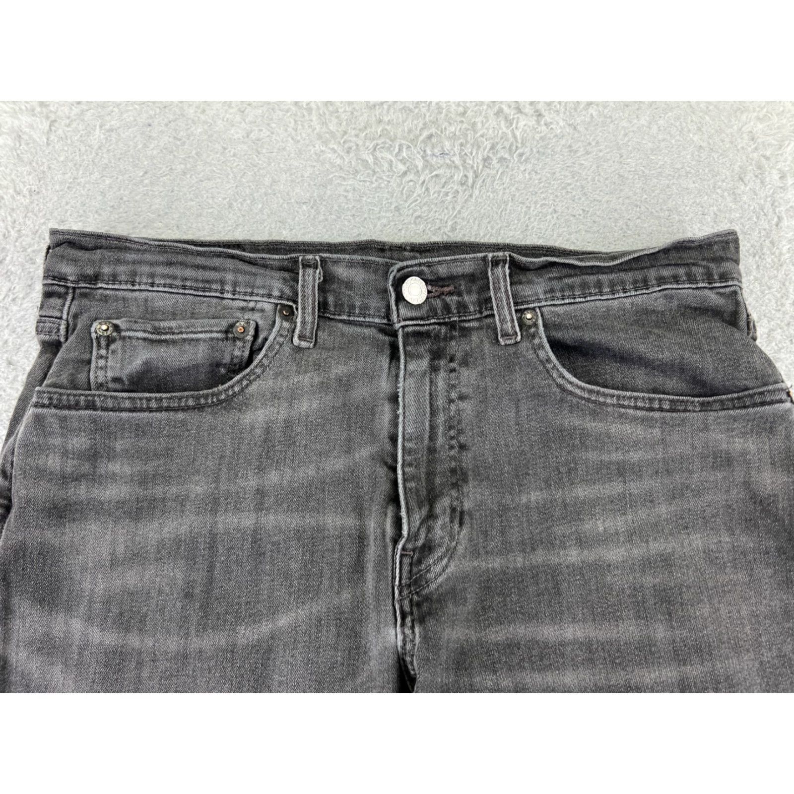 Levi's Levis 502 Jeans Slim Straight Denim Black 32x28 5-Pocket Cotton Blend Regular Mens Size US 32 / EU 48 - 4 Thumbnail