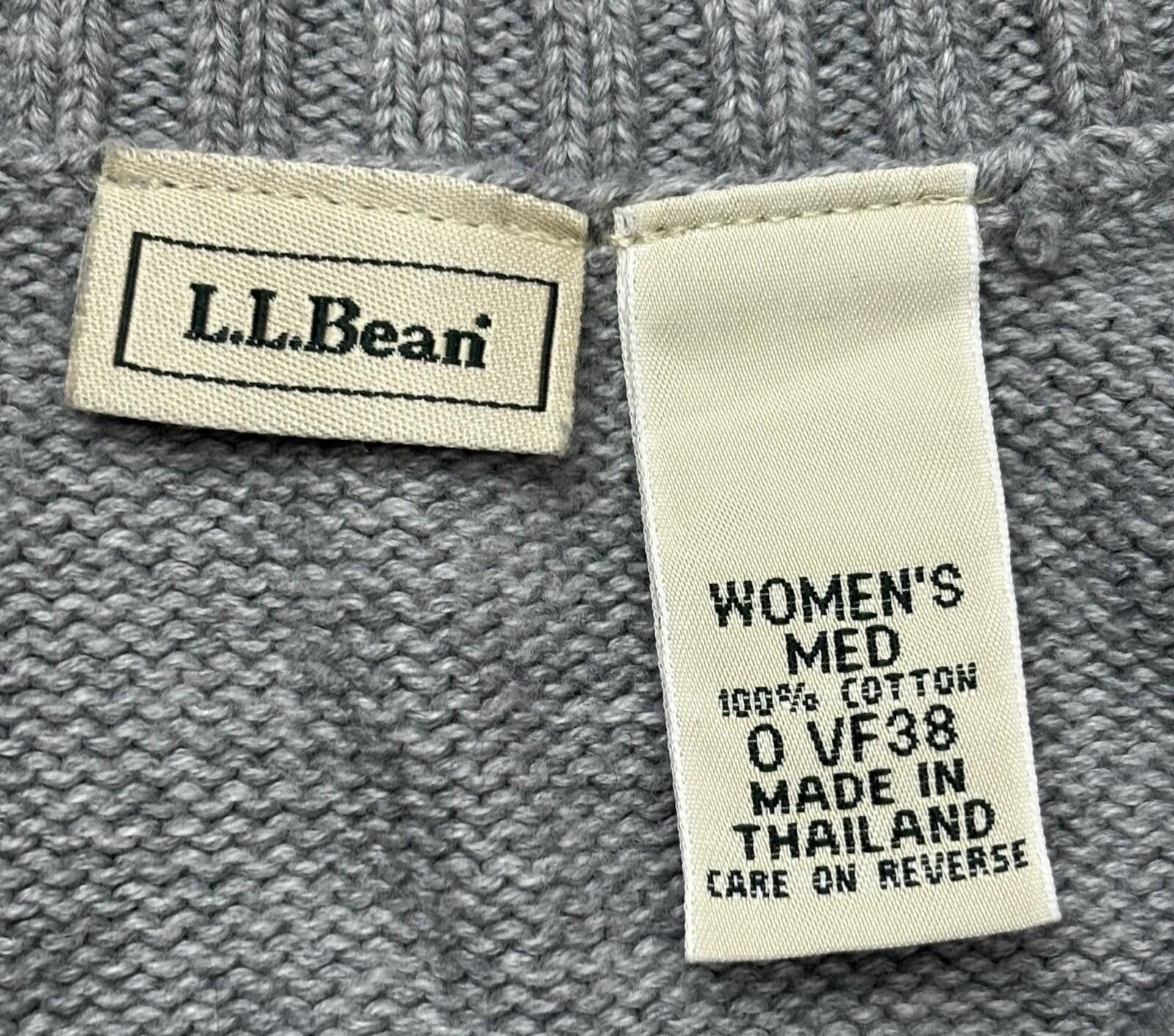 L.L. Bean LL Bean Sweater Womens Medium Cotton V-Neck Pullover Y2K Size M / US 6-8 / IT 42-44 - 2 Thumbnail