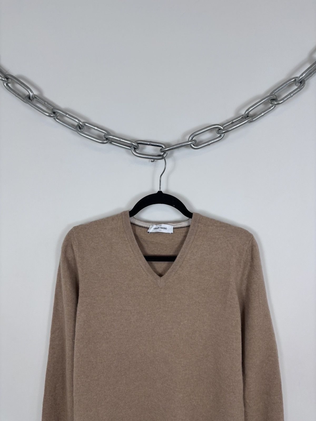 Gran Sasso Gran Sasso Men’s Italian Wool Cashmere Knit V-Neck Sweater Size US S / EU 44-46 / 1 - 2 Thumbnail