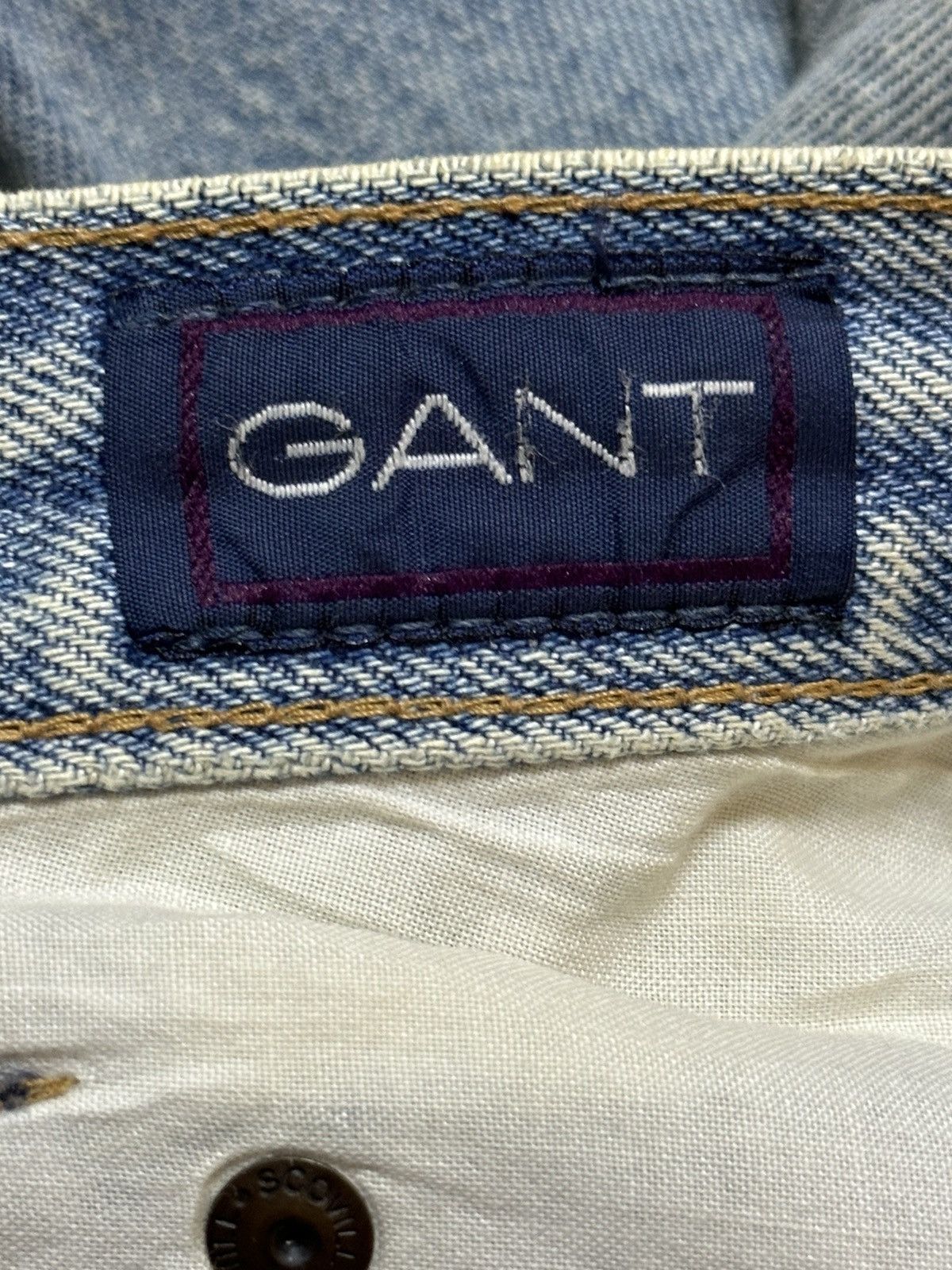 Gant Vintage Japanese Brand Blue Faded Wash Style Distress Jeans Size US 30 / EU 46 - 9 Thumbnail