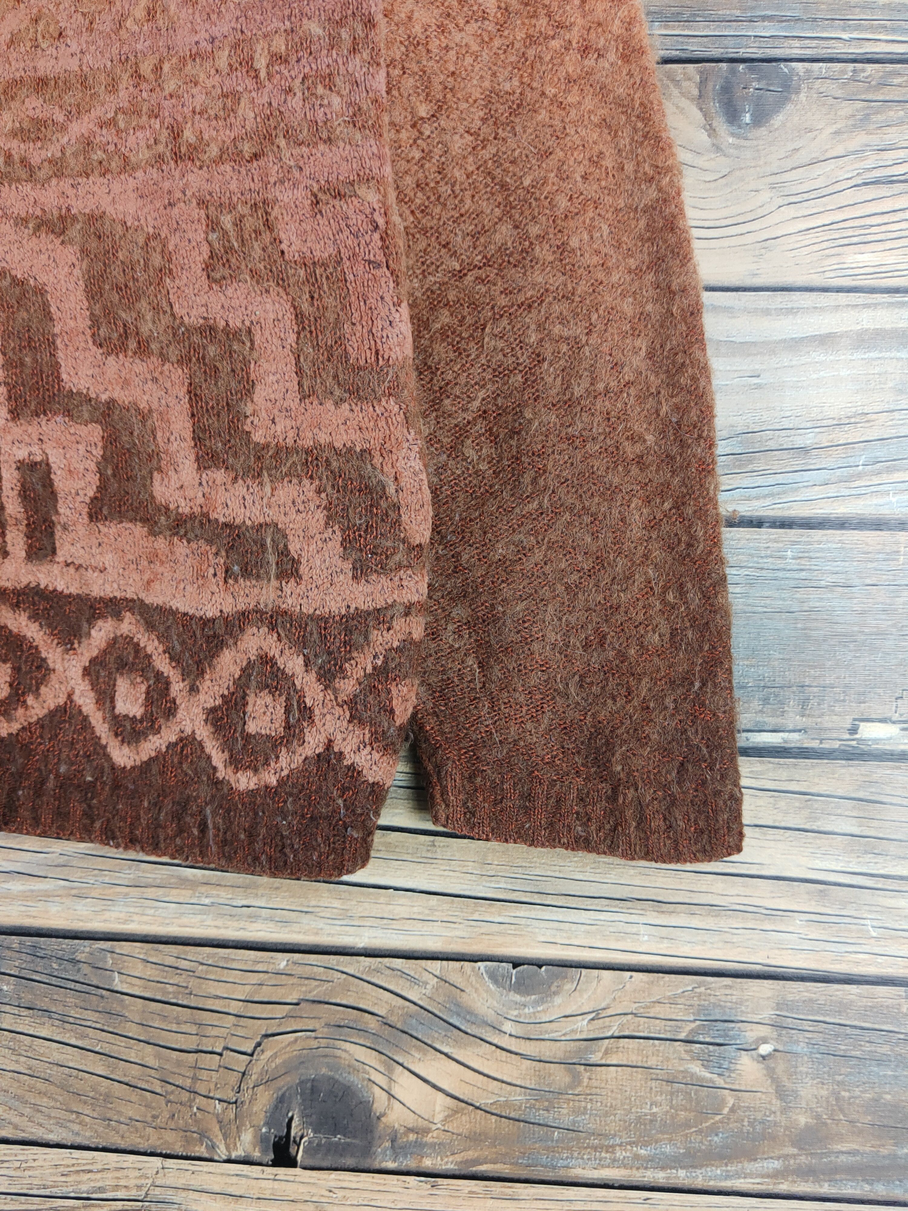 Homespun Knitwear × Japanese Brand × Vintage U-Na Chic Orang Brown Knitwear Sweatshirts #W1473 Size M / US 6-8 / IT 42-44 - 7 Thumbnail