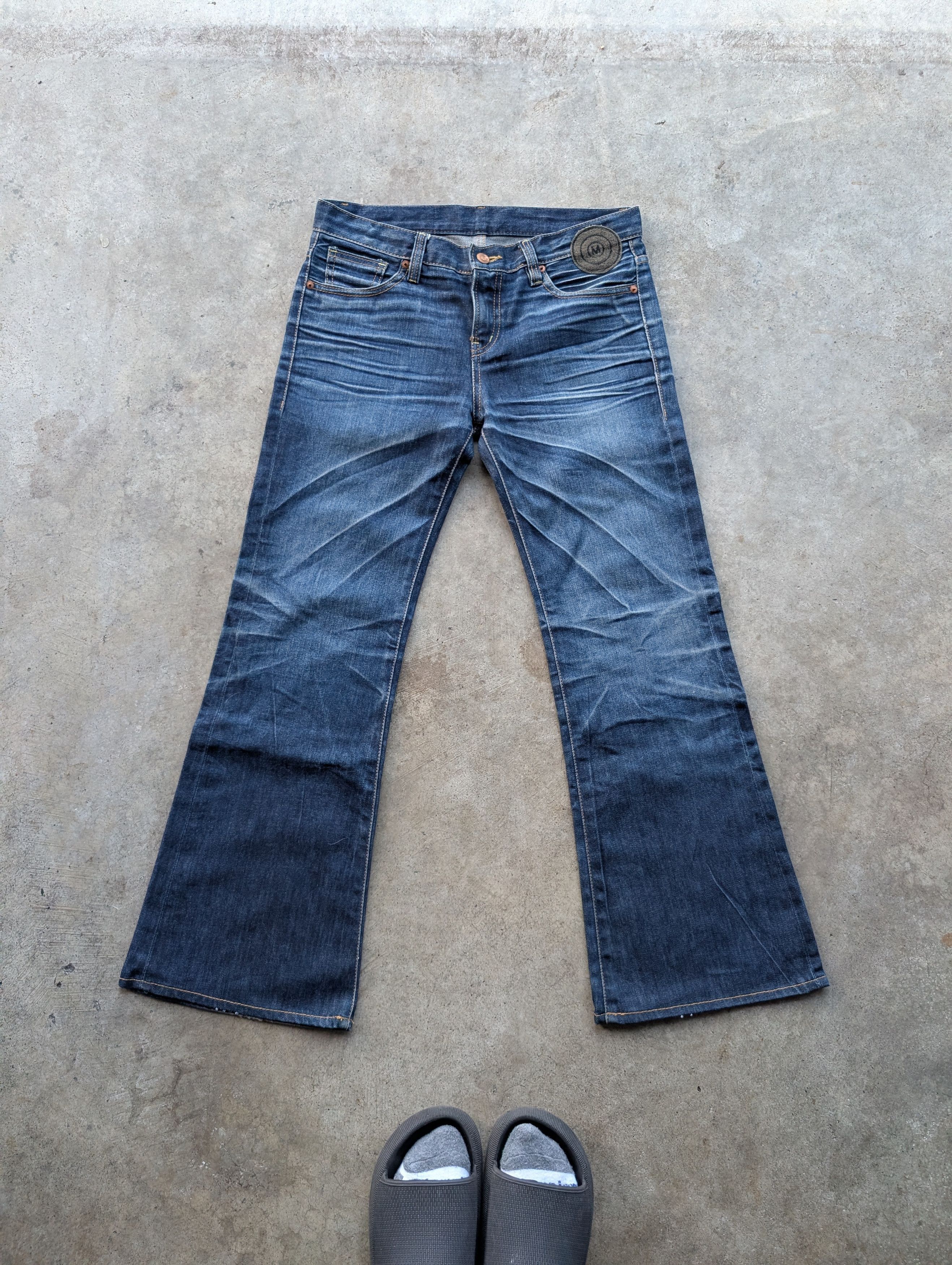 y2k flared bootcut faded minibrand denim jeans japanese