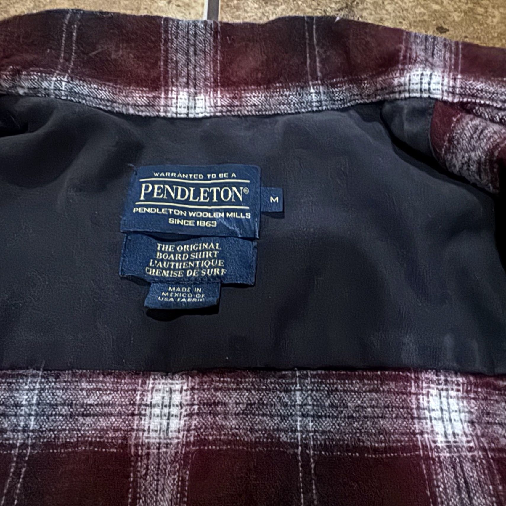 Pendleton VTG Pendleton Board Shirt Wool Medium Red Shadow Plaid USA Shirt Men M Vintage Board Shirt USA Mens Size US M / EU 48-50 / 2 - 3 Thumbnail