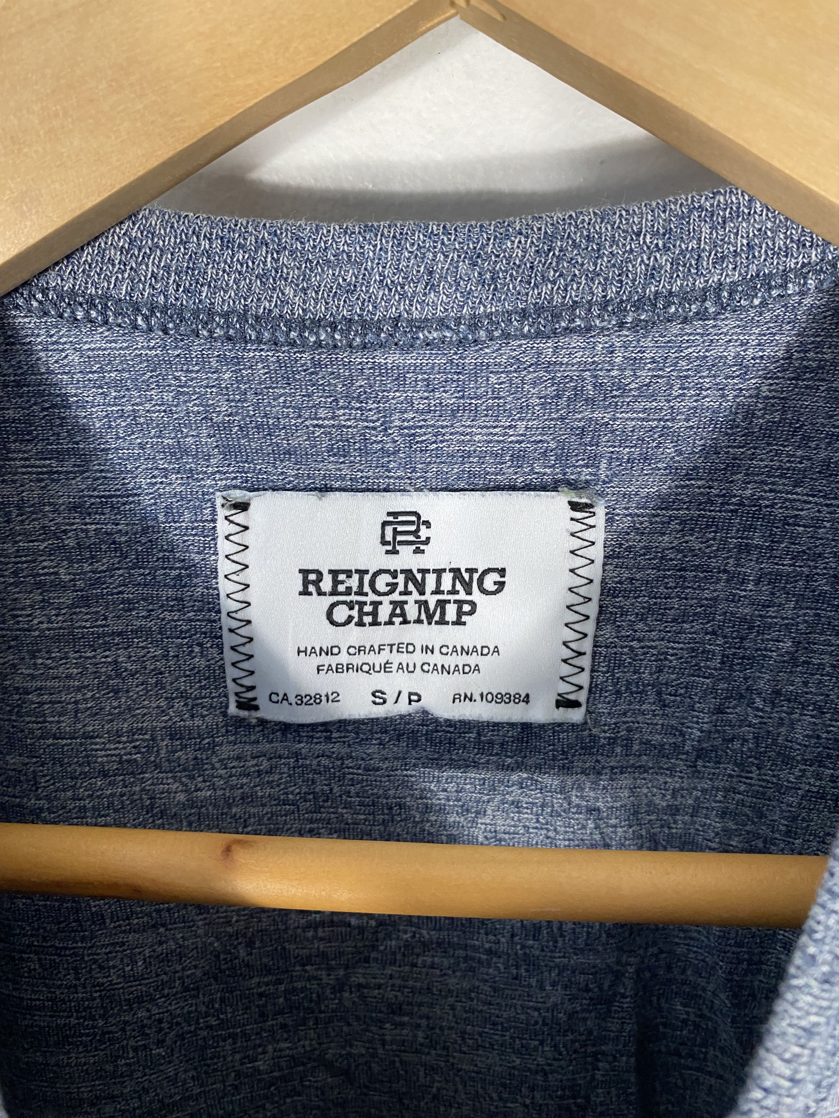 Reigning Champ Reigning Champ Blue Cotton Athletic Tshirt Size S Size US S / EU 44-46 / 1 - 3 Thumbnail