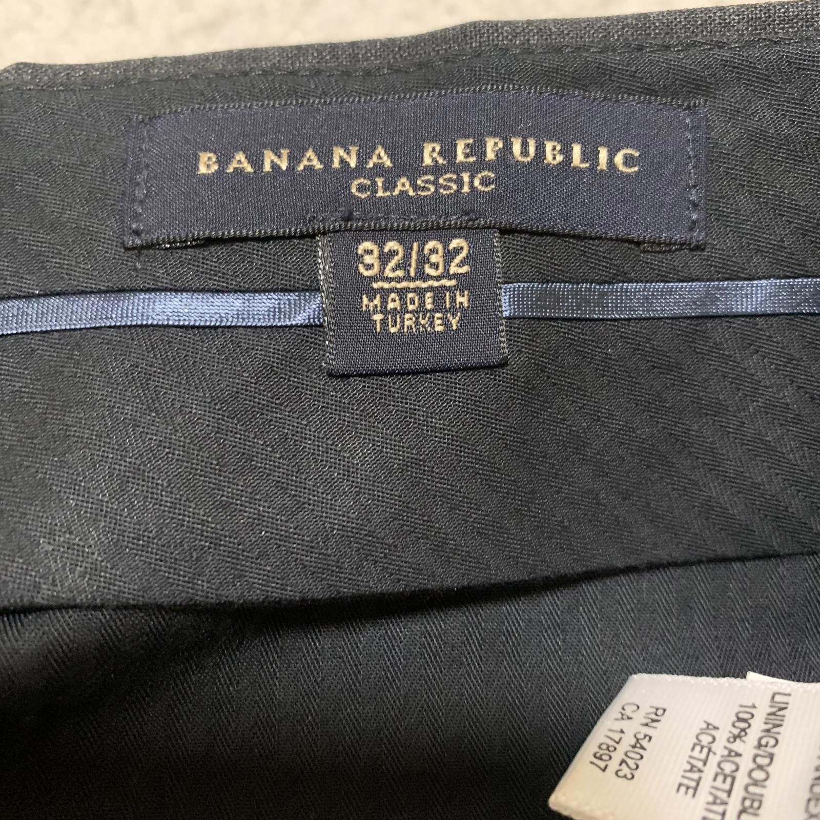 Banana Republic Banana Republic Men's 32x32.5 Dark Gray Dress Pants Size 38R - 3 Thumbnail