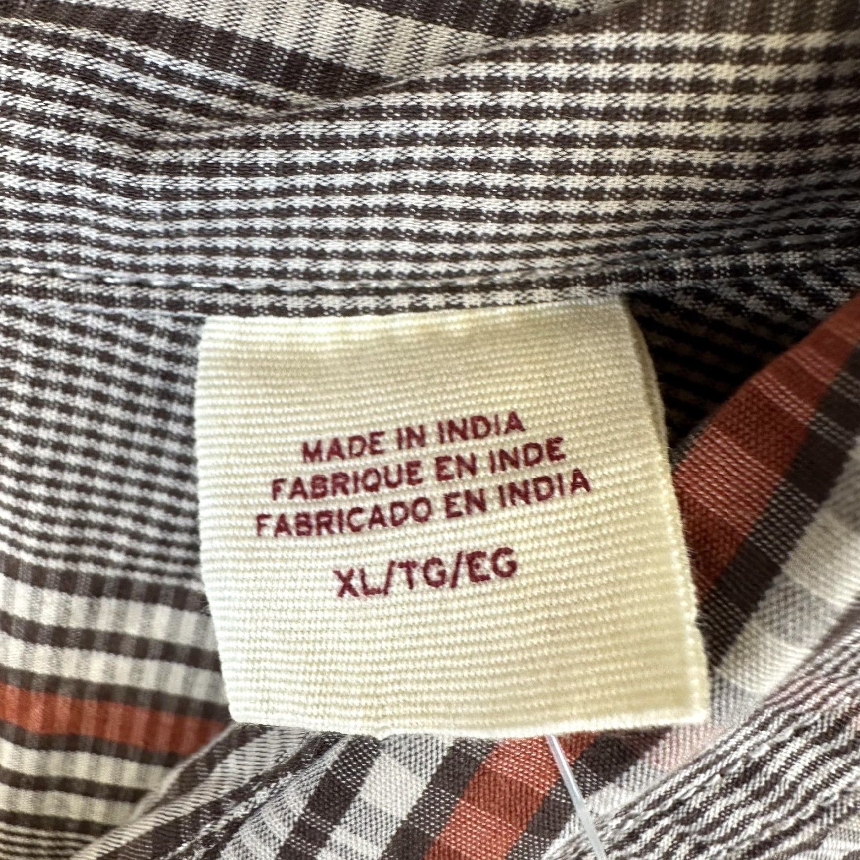 Levi's Levis Shirt Mens XL Brown Red Plaid Long Sleeve Button Down Standard Fit New Size US XL / EU 56 / 4 - 7 Thumbnail