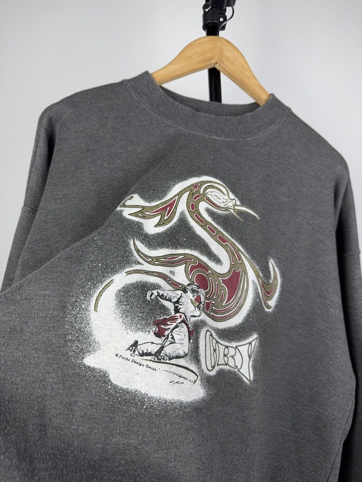 Fox Racing × Vintage Crazy Vintage 90s FOX Racing Ski Outdoor Logo Sweatshirt Y2K Size US XL / EU 56 / 4 - 3 Thumbnail