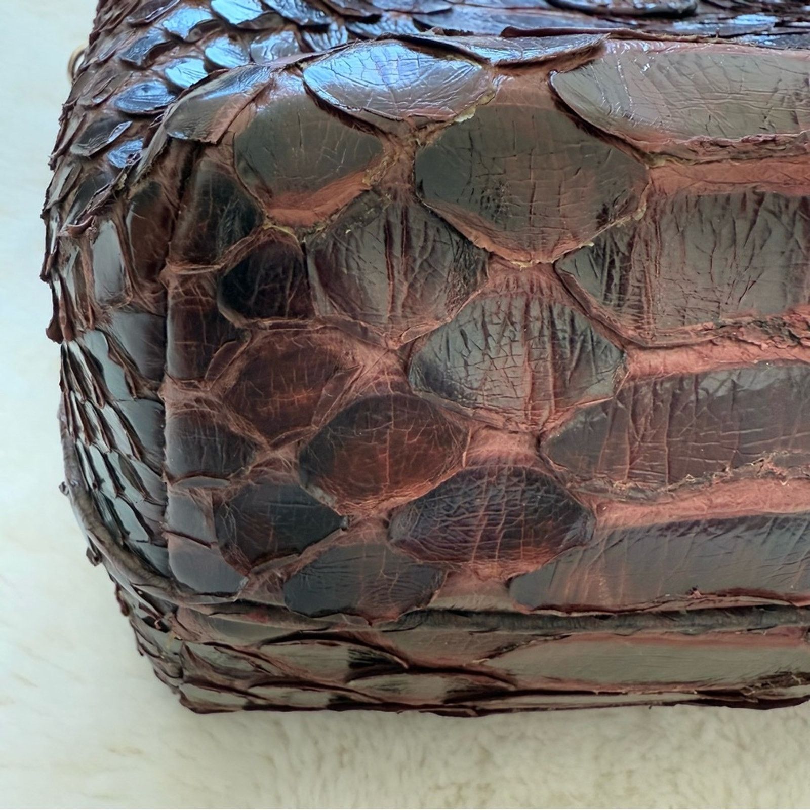 Other NEW!!! KARA ROSS python skin satchel bag large Retail 2950$ Size ONE SIZE - 3 Thumbnail