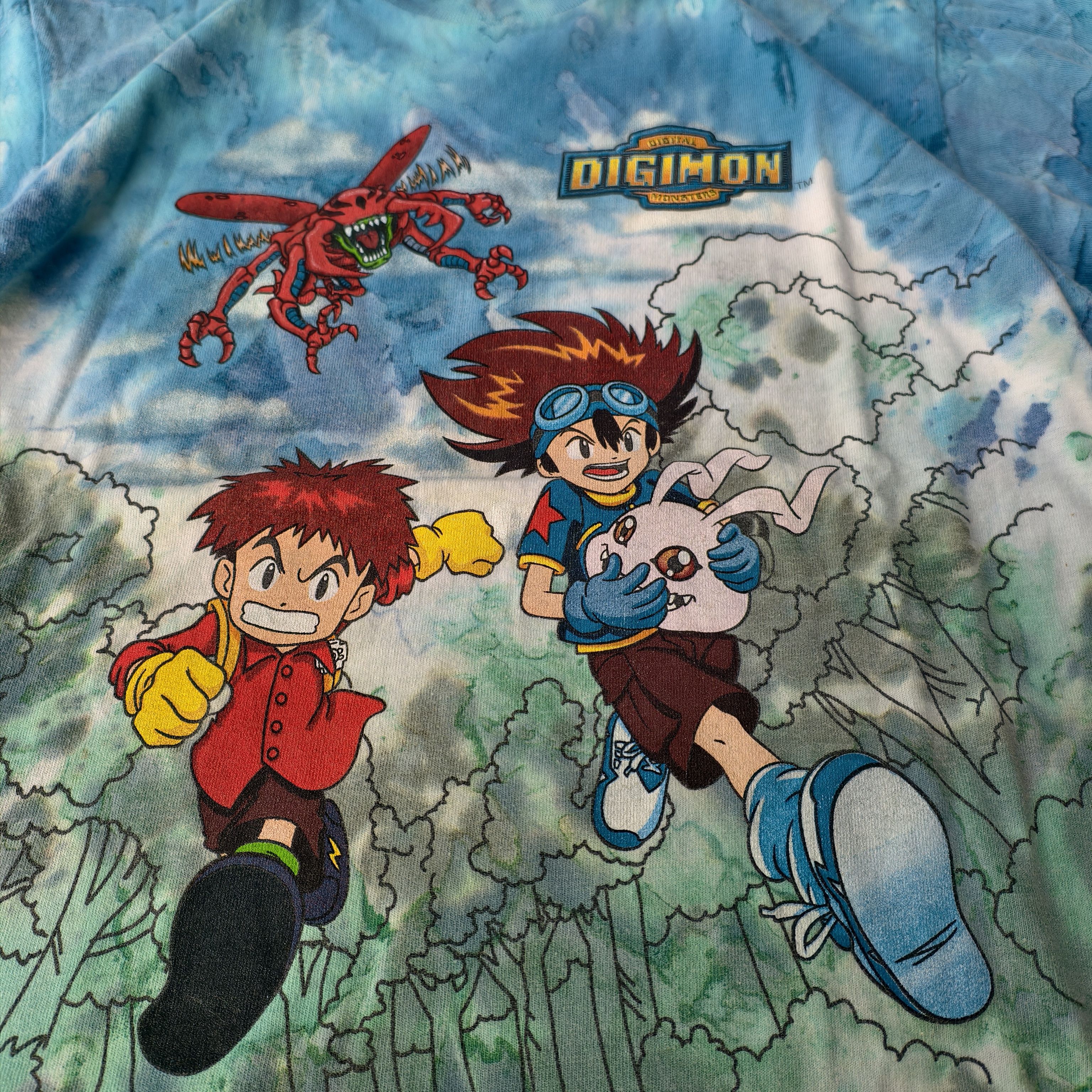 Anime Vtg Digimon tye dye Rare Size US M / EU 48-50 / 2 - 3 Thumbnail
