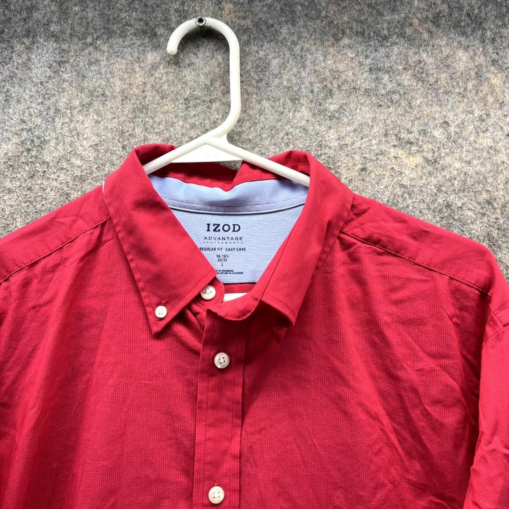 Izod Izod Shirt Men Large Adult Red Casual Button Down Preppy Regular Fit Size US L / EU 52-54 / 3 - 2 Thumbnail
