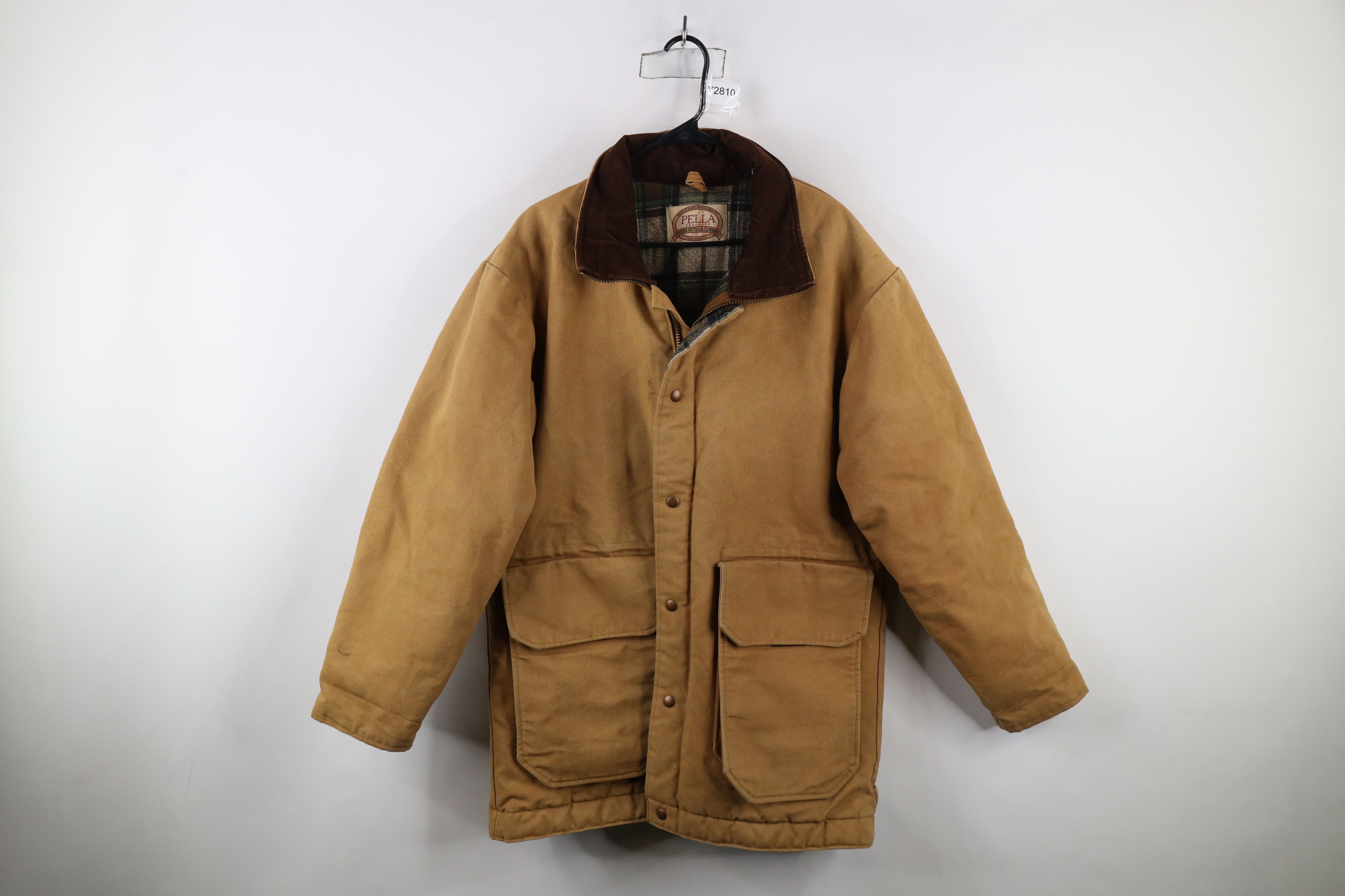 Vintage Vintage 90s Pella Hunting Flannel Lined Canvas Jacket USA Size US M / EU 48-50 / 2 - 1 Thumbnail