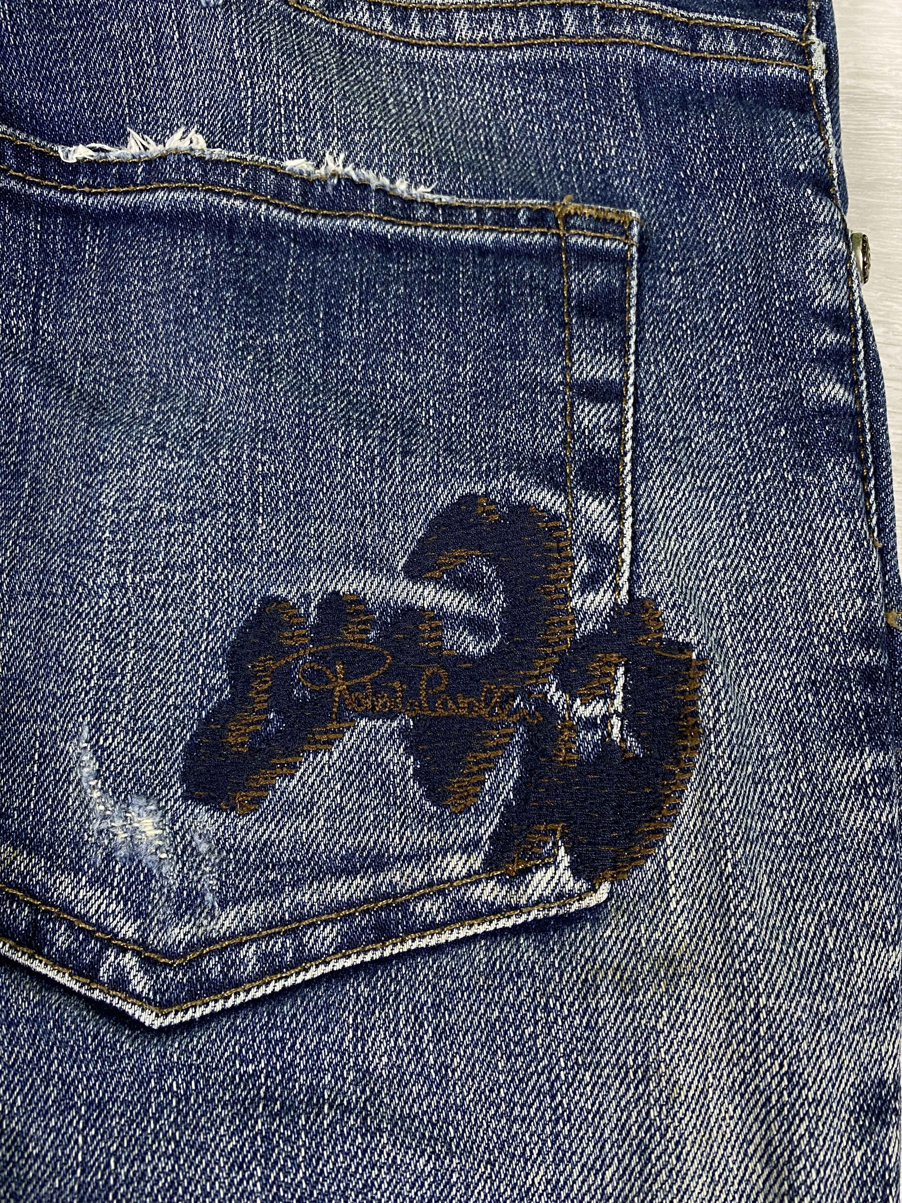 Roberto Cavalli Vintage Roberto Cavalli washed distressed logo skinny jeans Size US 32 / EU 48 - 4 Thumbnail