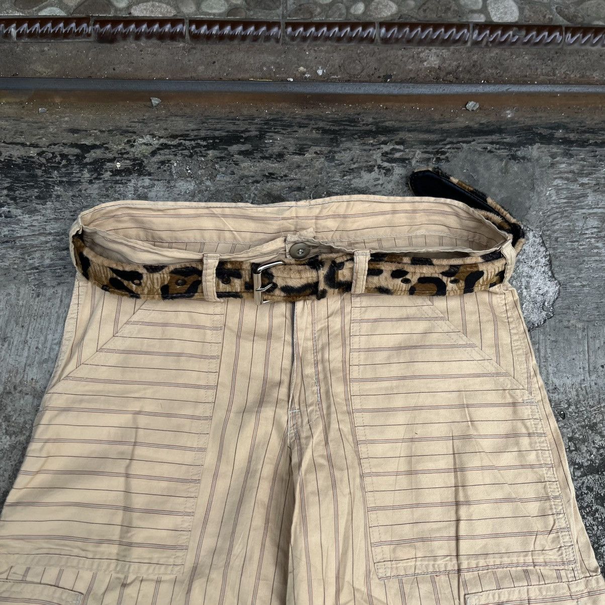 Japanese Brand Gung Ho Cargo Pants Striped Size US 30 / EU 46 - 2 Thumbnail
