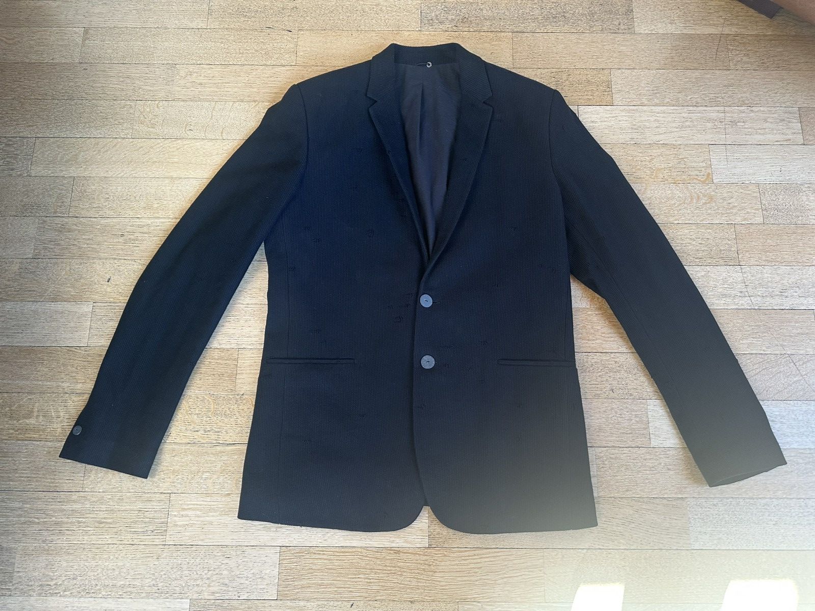 Label Under Construction Soft and comfortable black suit cotton/linen. Size 52R - 9 Thumbnail