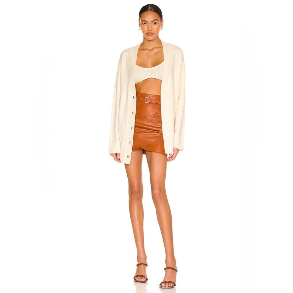 Camila Coelho Cami leather skirt, size: XS Size 26" / US 2 / IT 38 - 1 Thumbnail