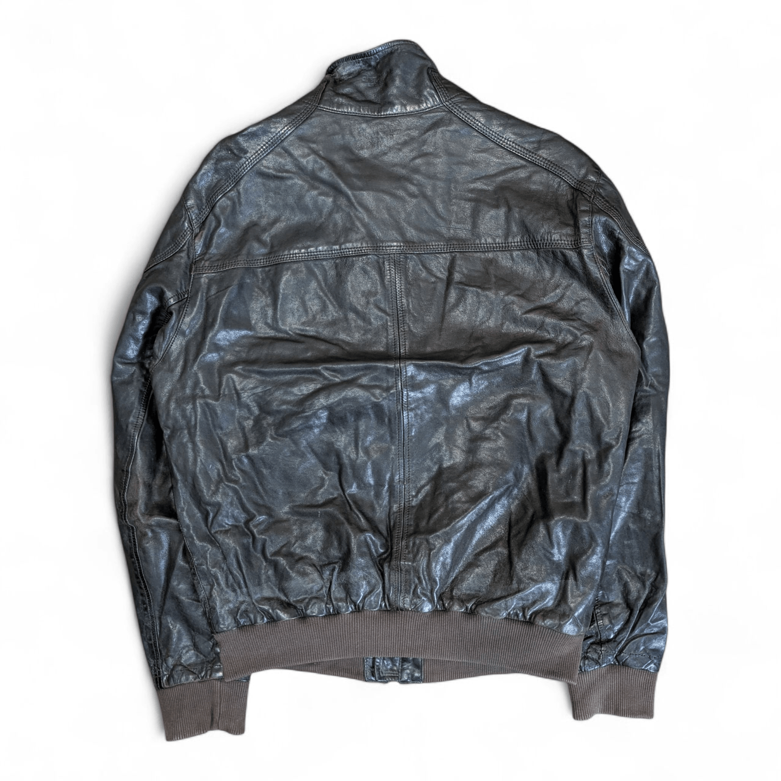 Chevignon CHEVIGNON Sheepskin Leather Flight Bomber Jacket B-CRAWL Size US L / EU 52-54 / 3 - 16 Thumbnail