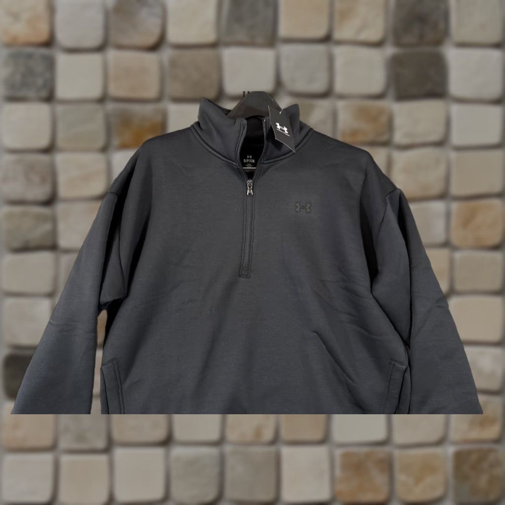 Under Armour Under Armour Fleece Jacket Womens S Black Half-Zip Pullover Mock Neck Long Sleeve NWT Size S / US 4 / IT 40 - 1 Thumbnail