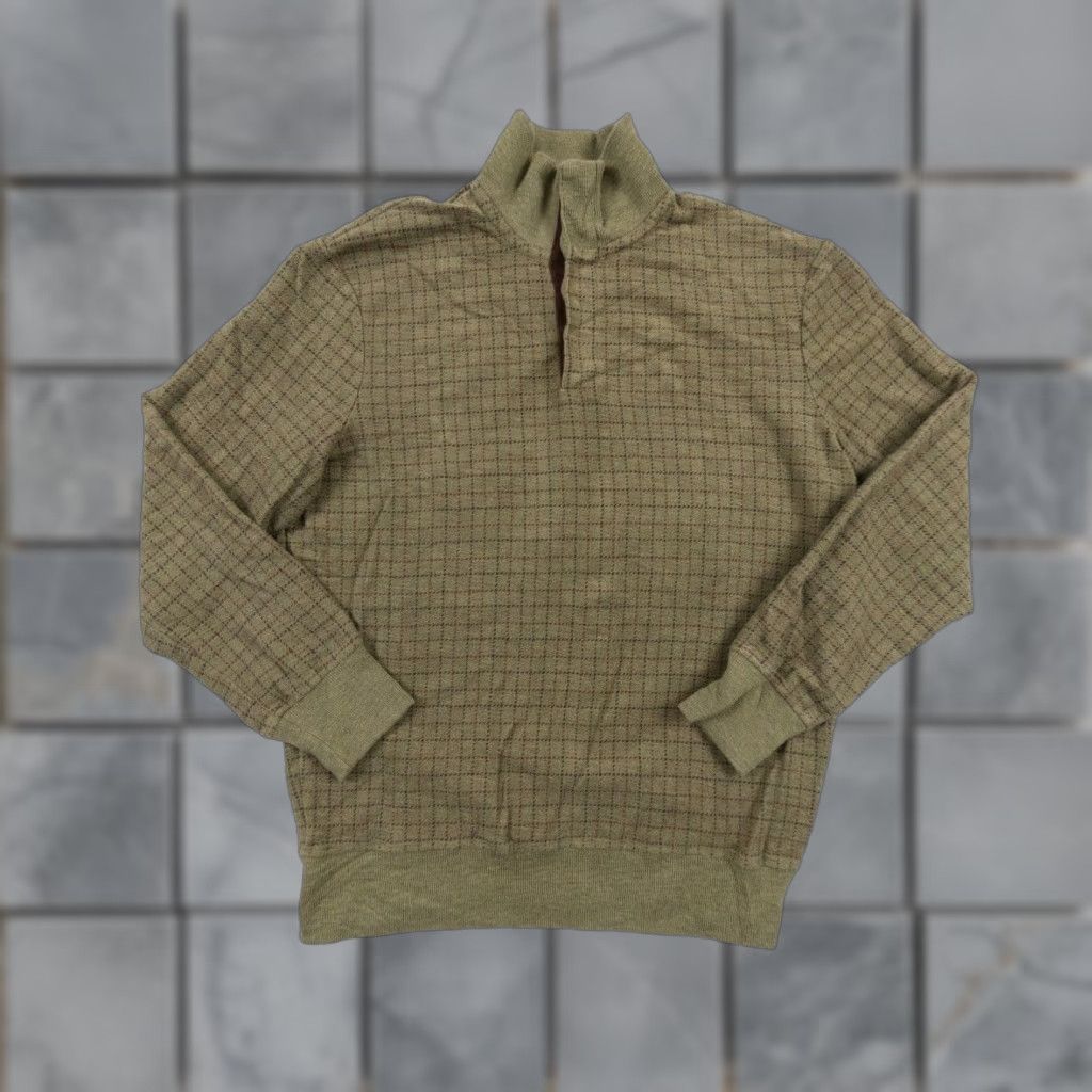 Polo Ralph Lauren VINTAGE Polo Ralph Lauren Sweater Men's Large Pullover Hoodie Knit Check Pattern Preppy Casual Size US L / EU 52-54 / 3 - 1 Thumbnail