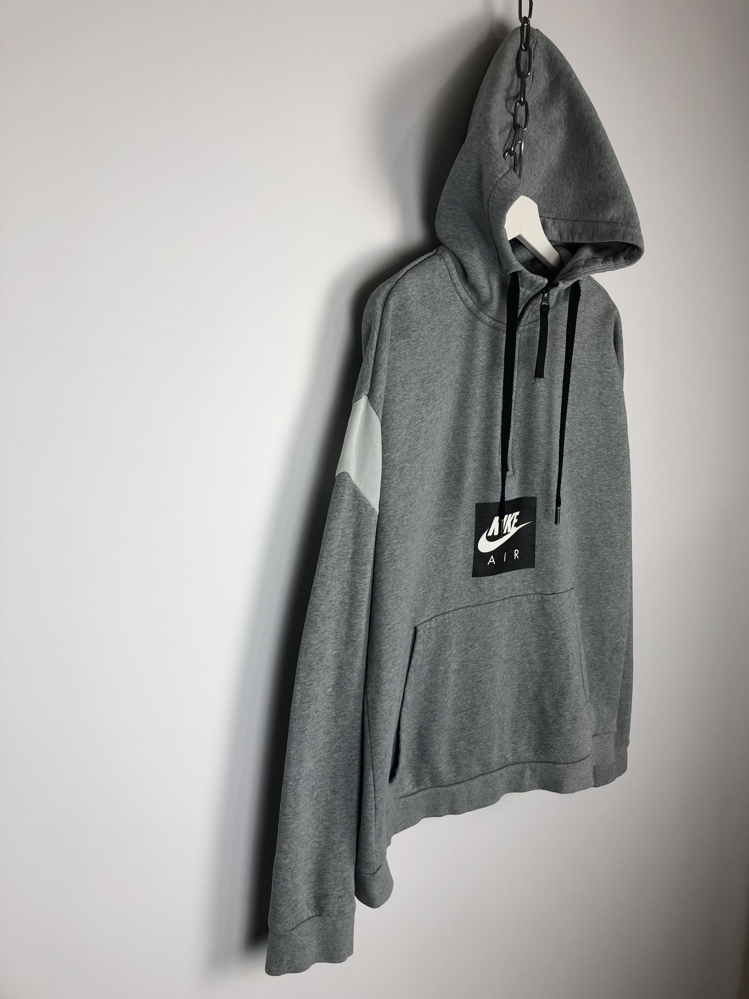 Nike Nike Air Hoodie Center Logo Streetwear Drill Gray size M Size US M / EU 48-50 / 2 - 5 Thumbnail
